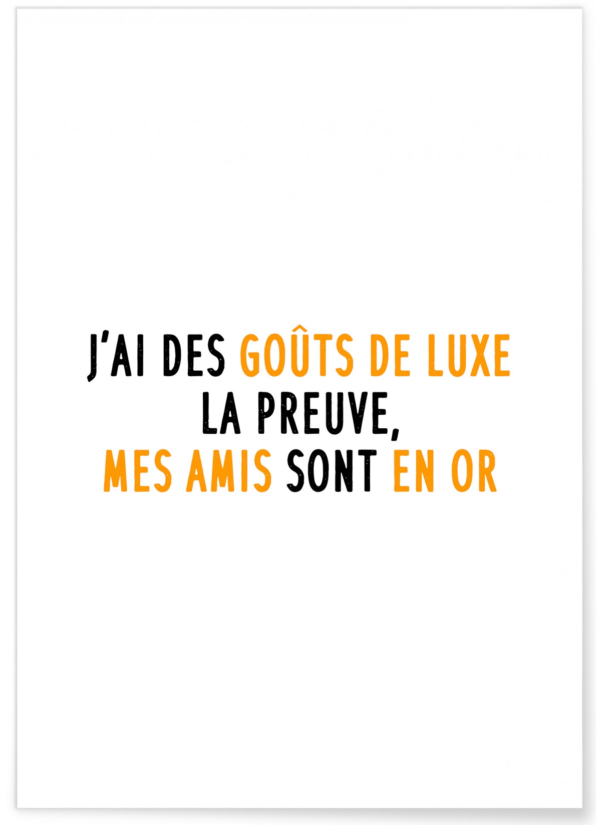 Affiche Goûts de luxe, L'AFFICHERIE