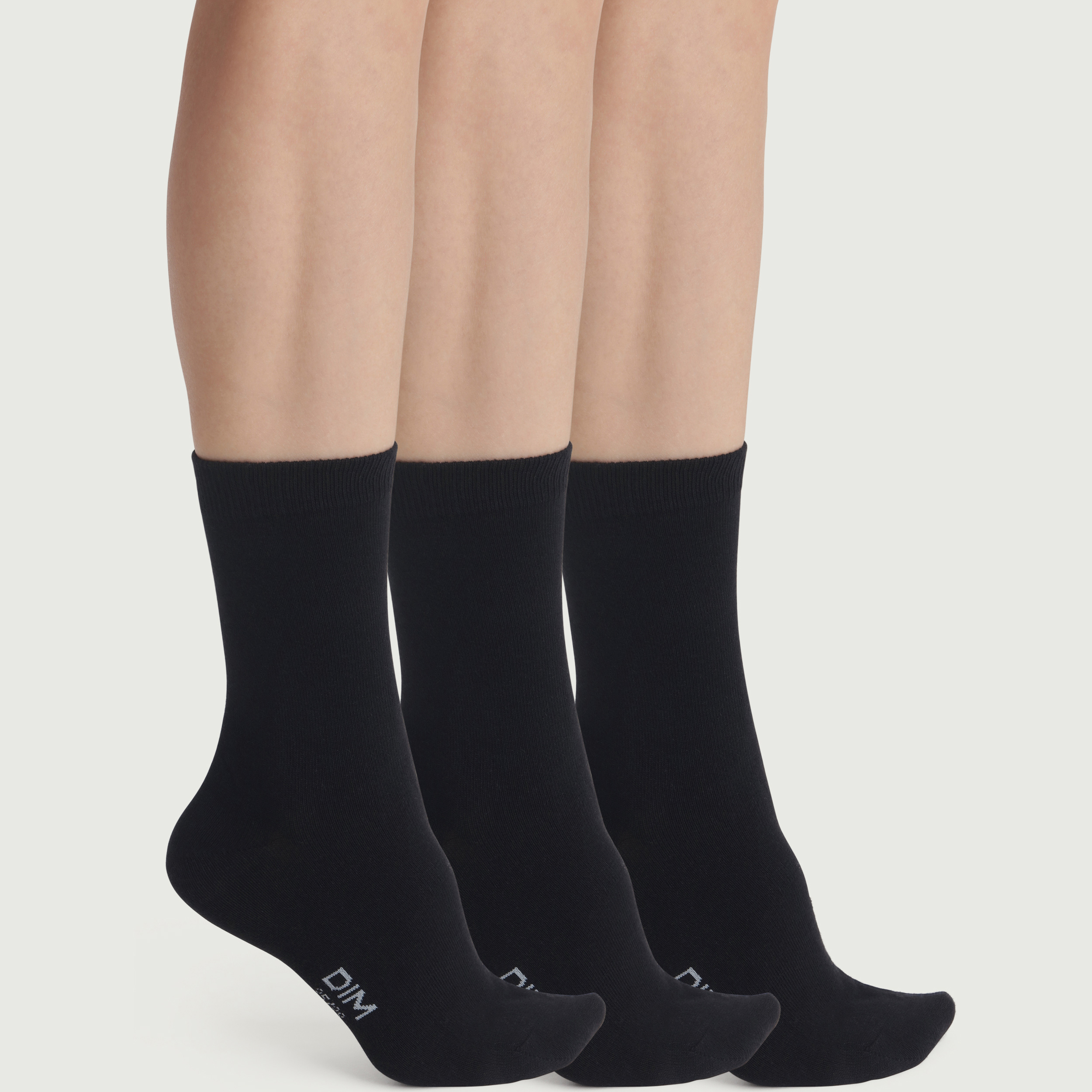 Lot de 3 paires de chaussettes Basic Coton, DIM