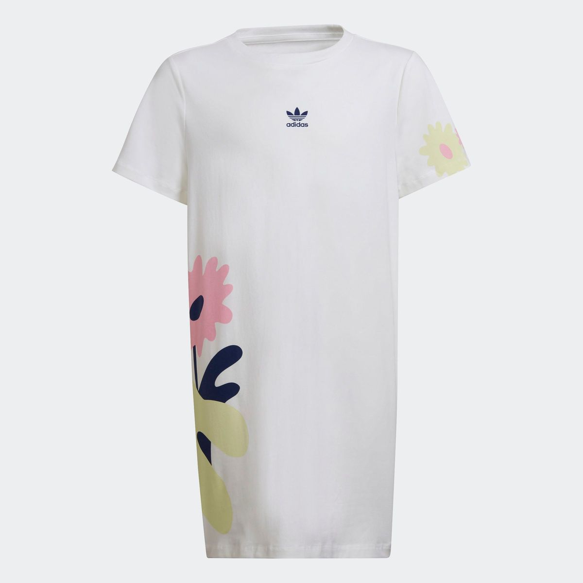 Robe t-shirt flower print blanc Adidas ...