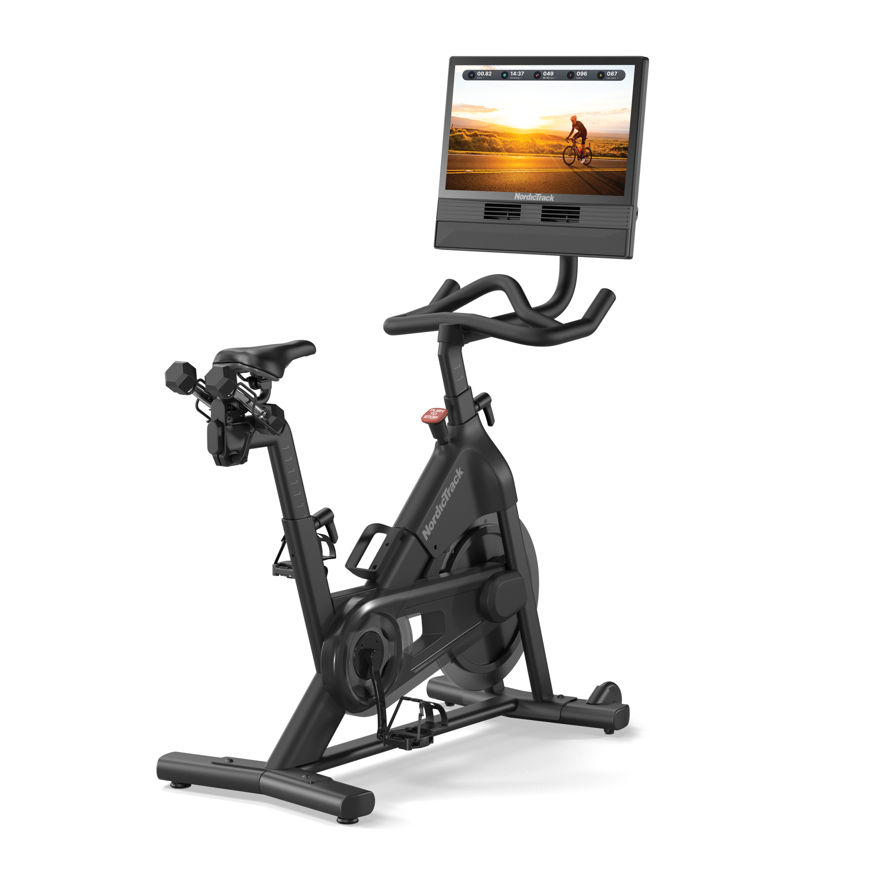 Vélo d'appartement 24 Studio Bike / 24 Niveaux de résistances + deux haltères, NORDICTRACK