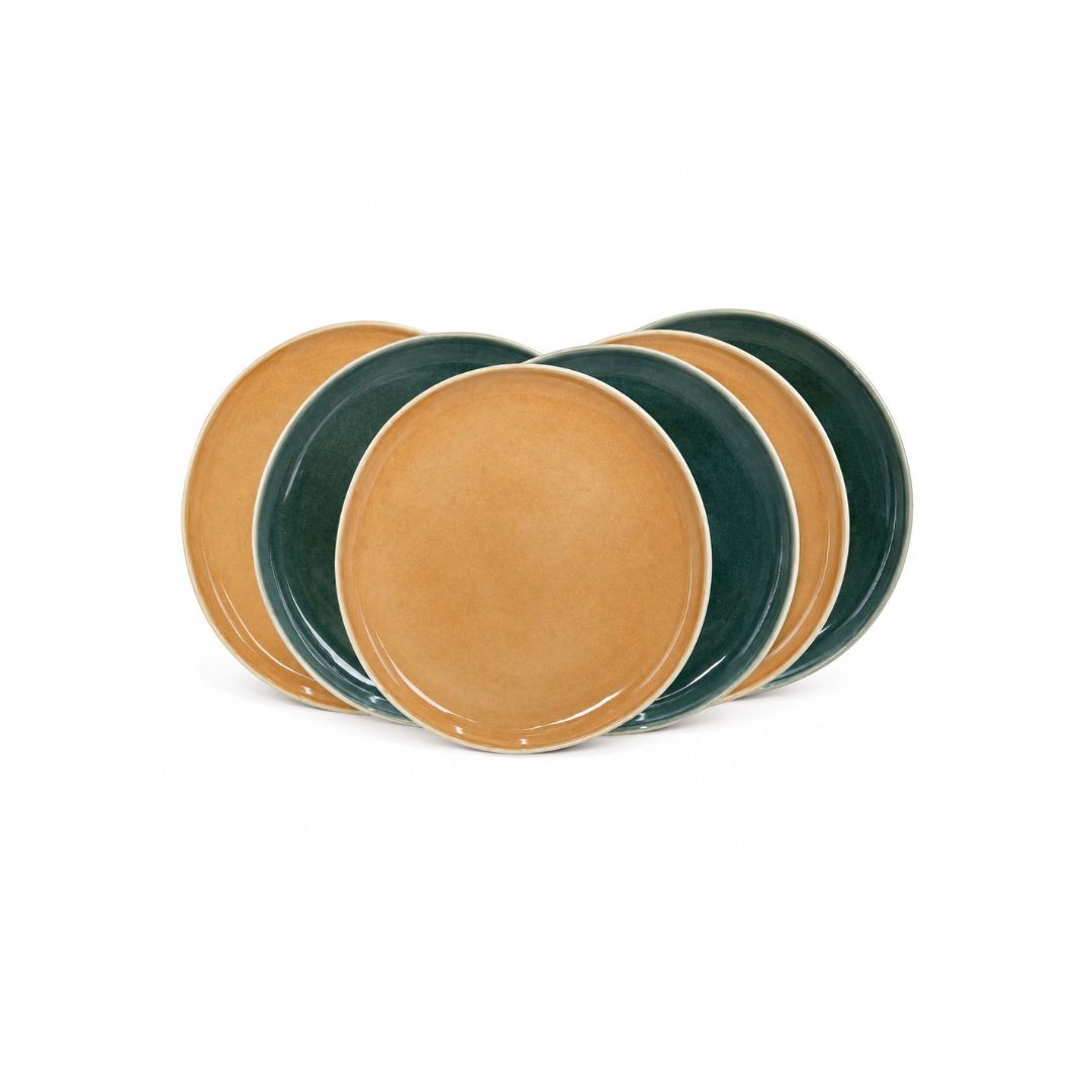 Lot de 6 petites assiettes à dessert, CORALIA, ARTIME