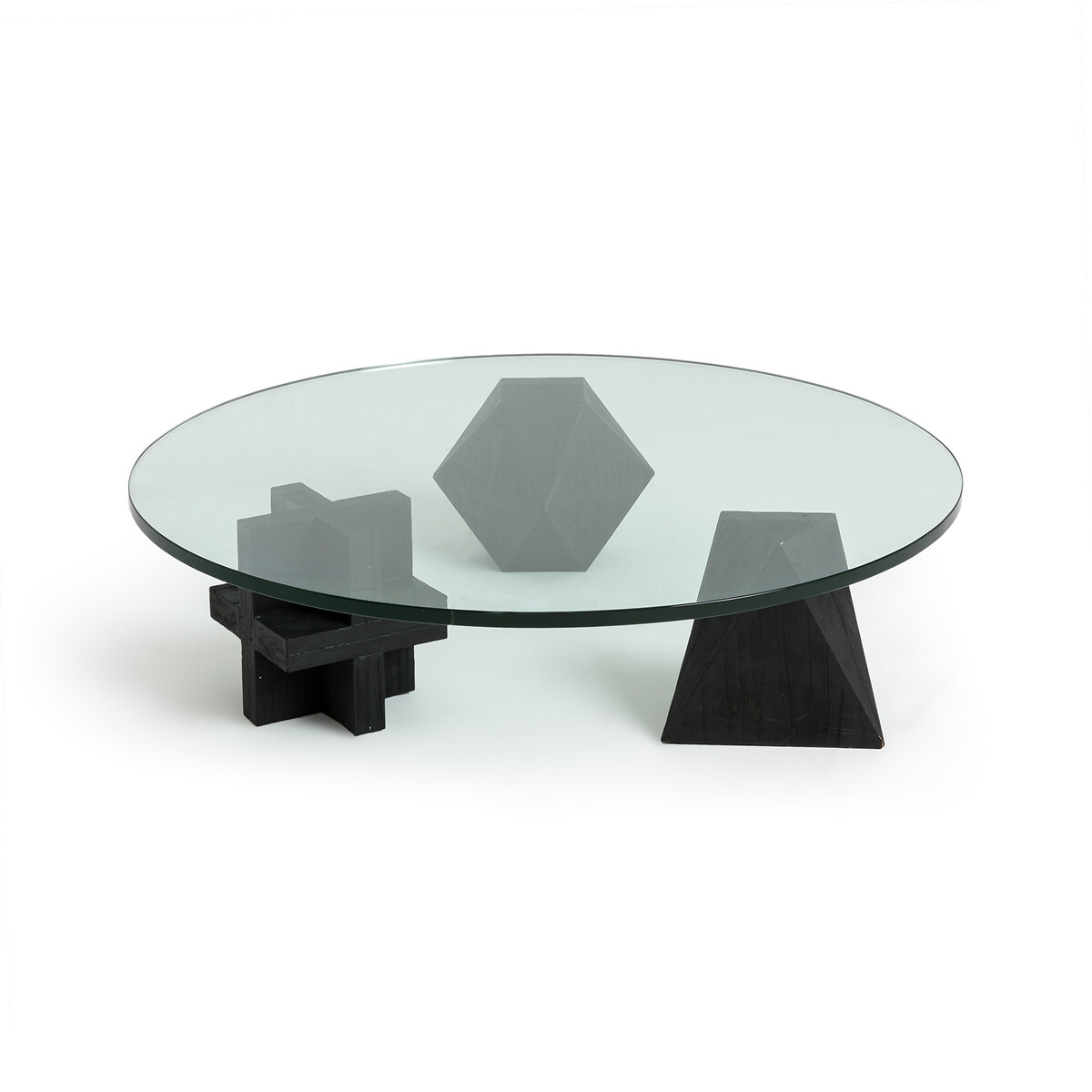 Bruli Polyhedral Tempered Glass Coffee Table
