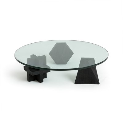Bruli Polyhedral Tempered Glass Coffee Table AM.PM