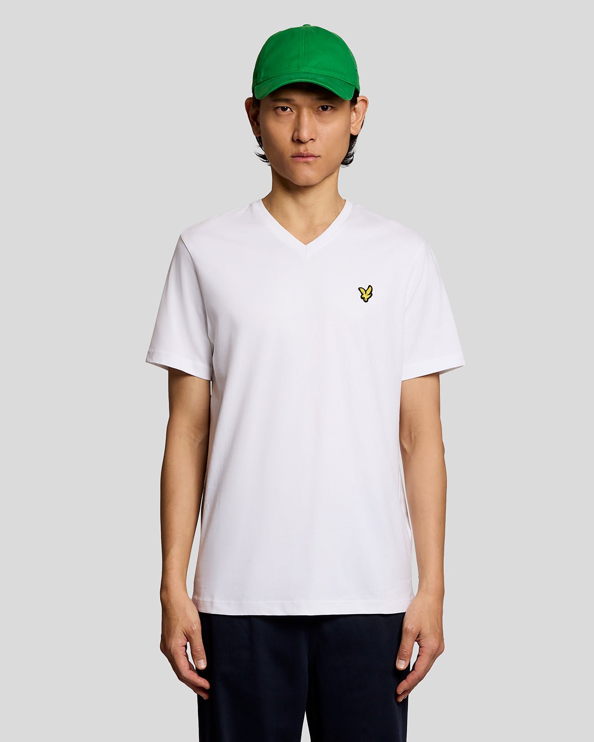 T-shirt en coton col V, LYLE & SCOTT