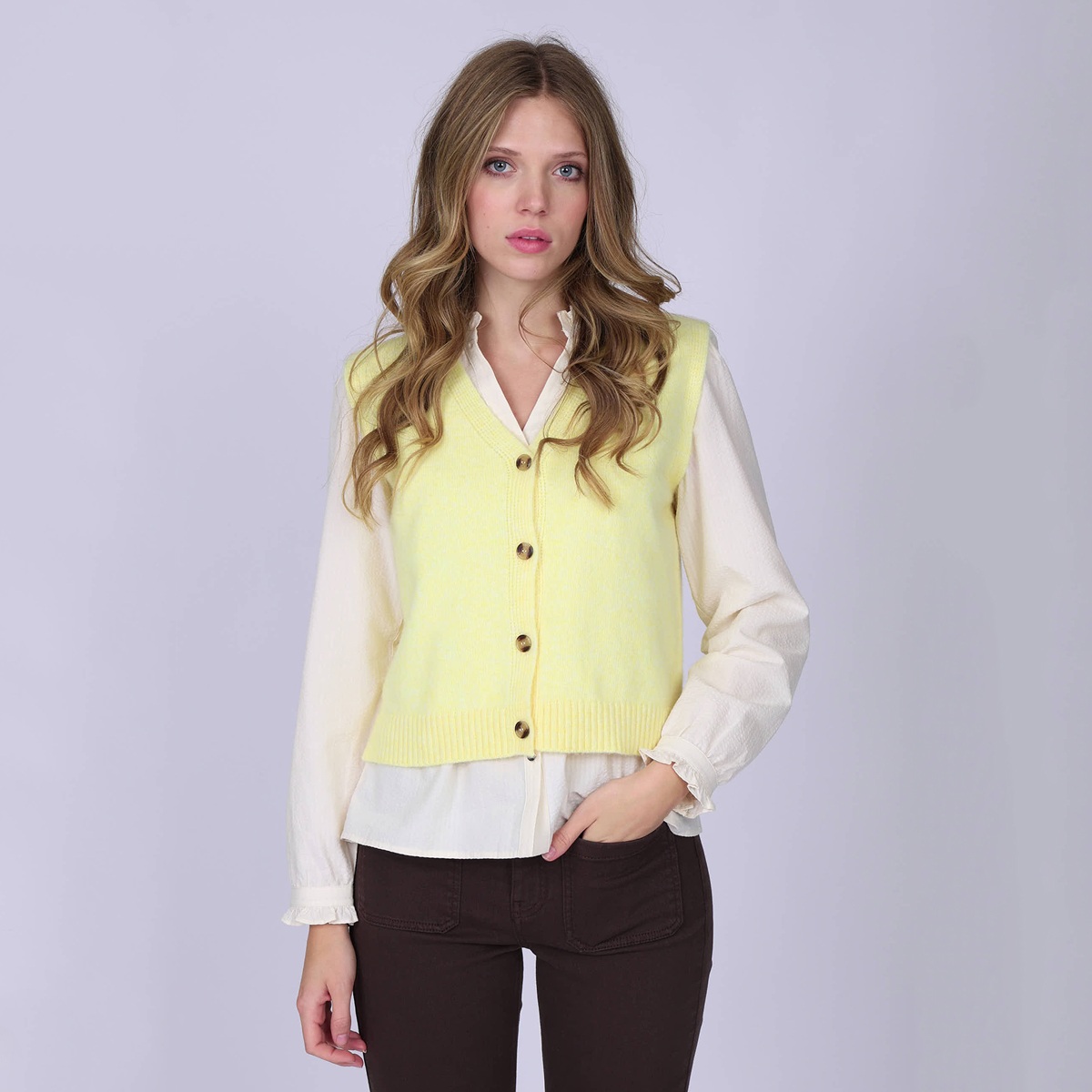 Cardigan sans manche, MISE AU GREEN