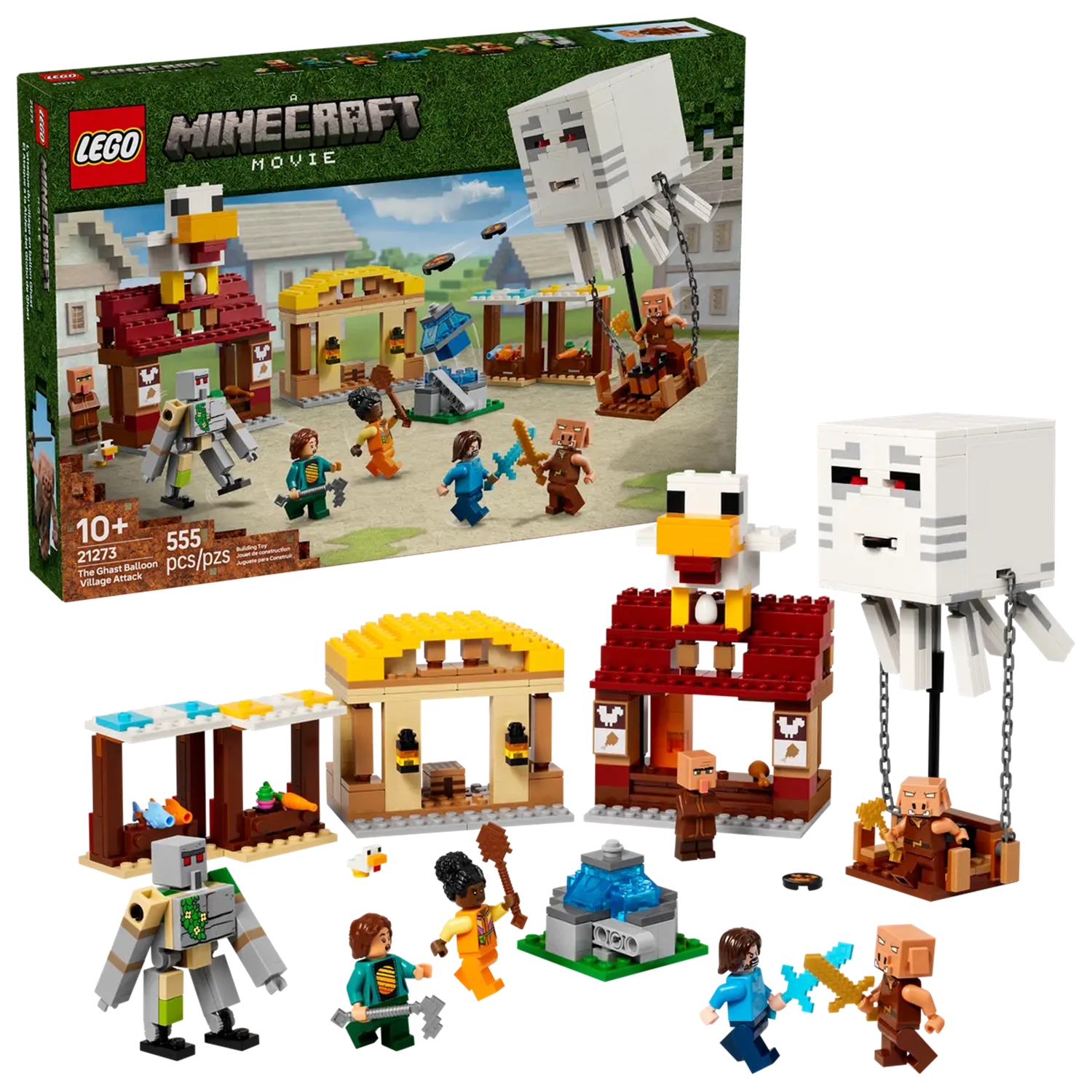Minecraft Les Ghasts à l'attaque du village, LEGO