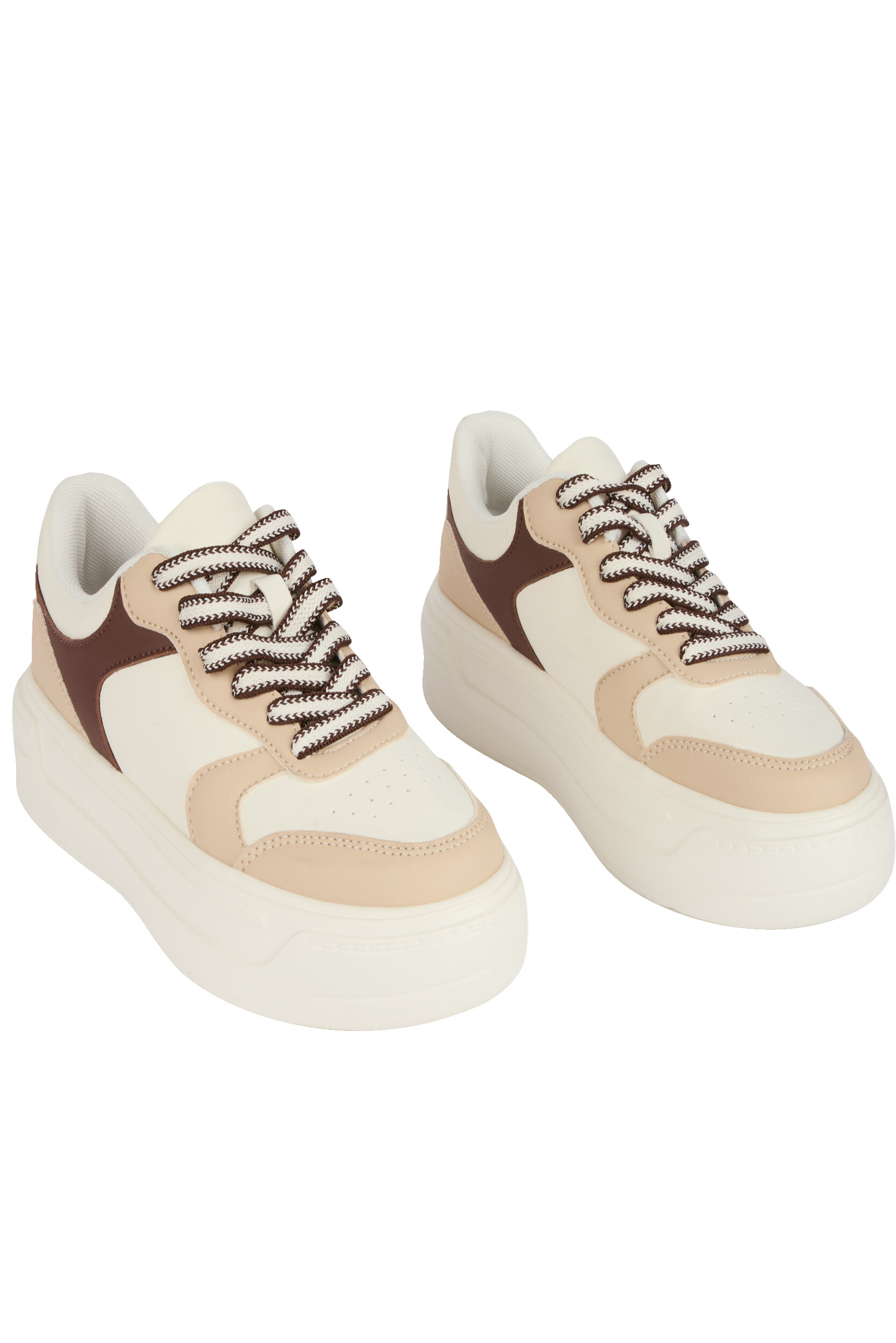 Basket similicuir bicolore, MORGAN