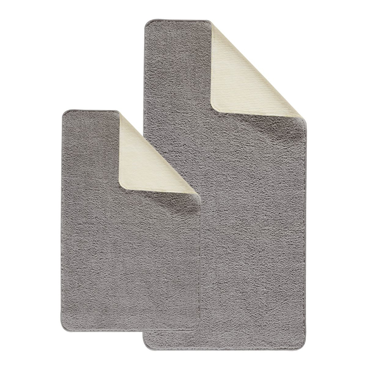 Lot de 2 tapis de bain polyester 60x120cm + 50x80cm POLYNESIE, GUY LEVASSEUR