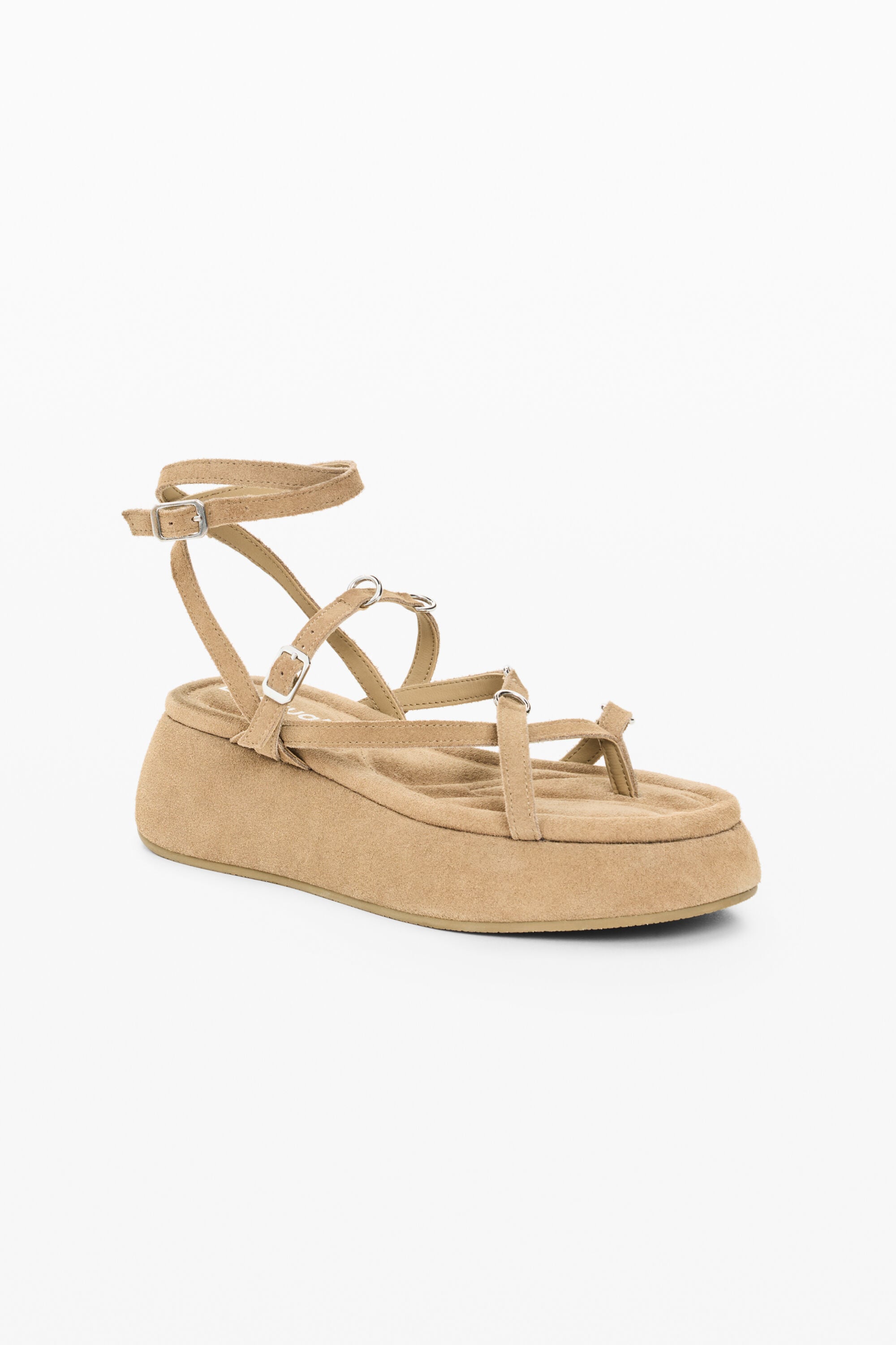 Sandale plateforme en cuir, DESIGUAL