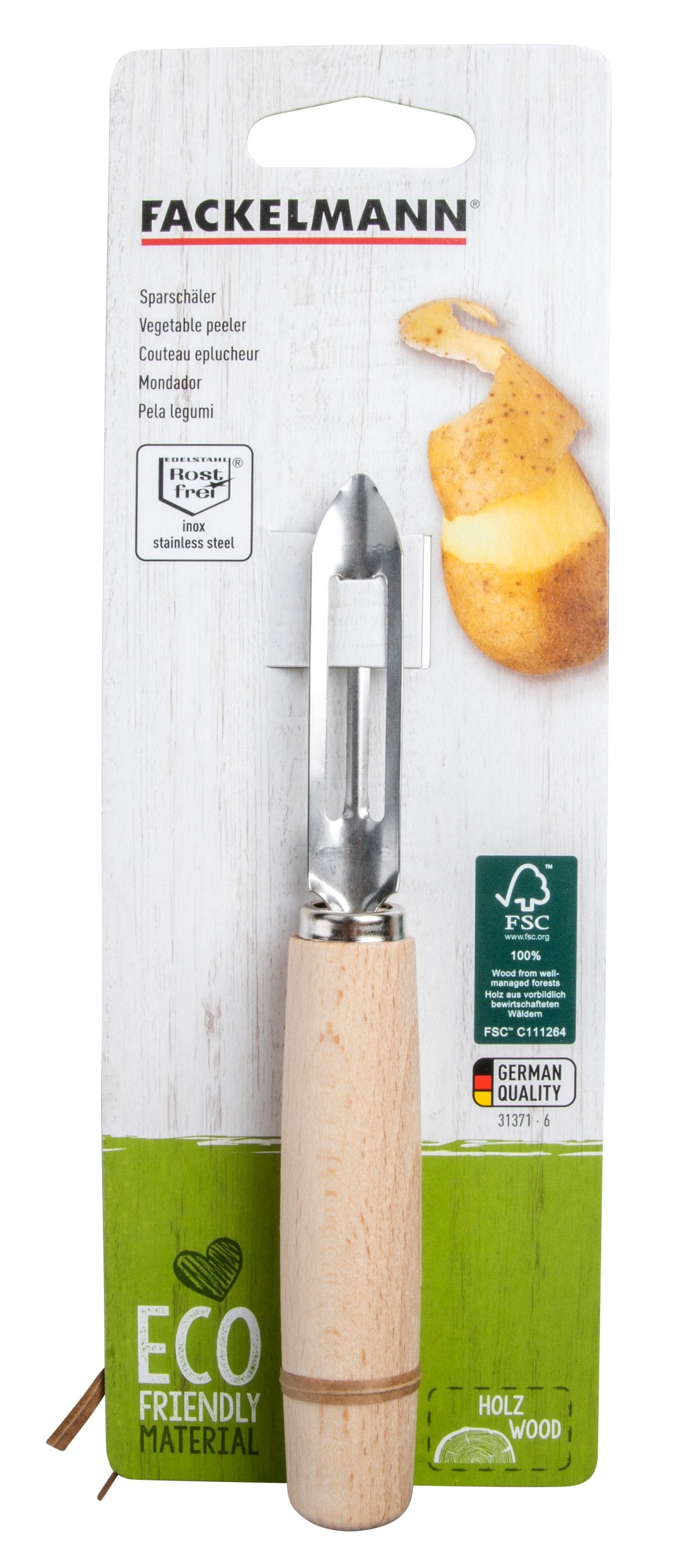 Couteau éplucheur économe ECO FRIENDLY, FACKELMANN