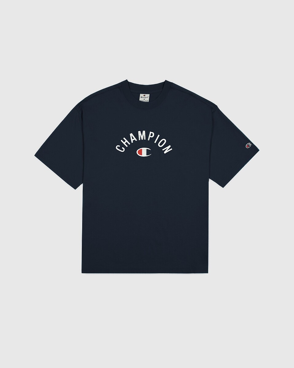 Half Circle Logo T-Shirt with Short Sleeves, CHAMPION