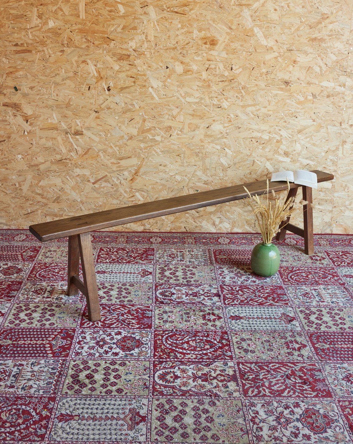 Banc de ferme en bois Antoine N°427 - Bon état, DEBONGOUT