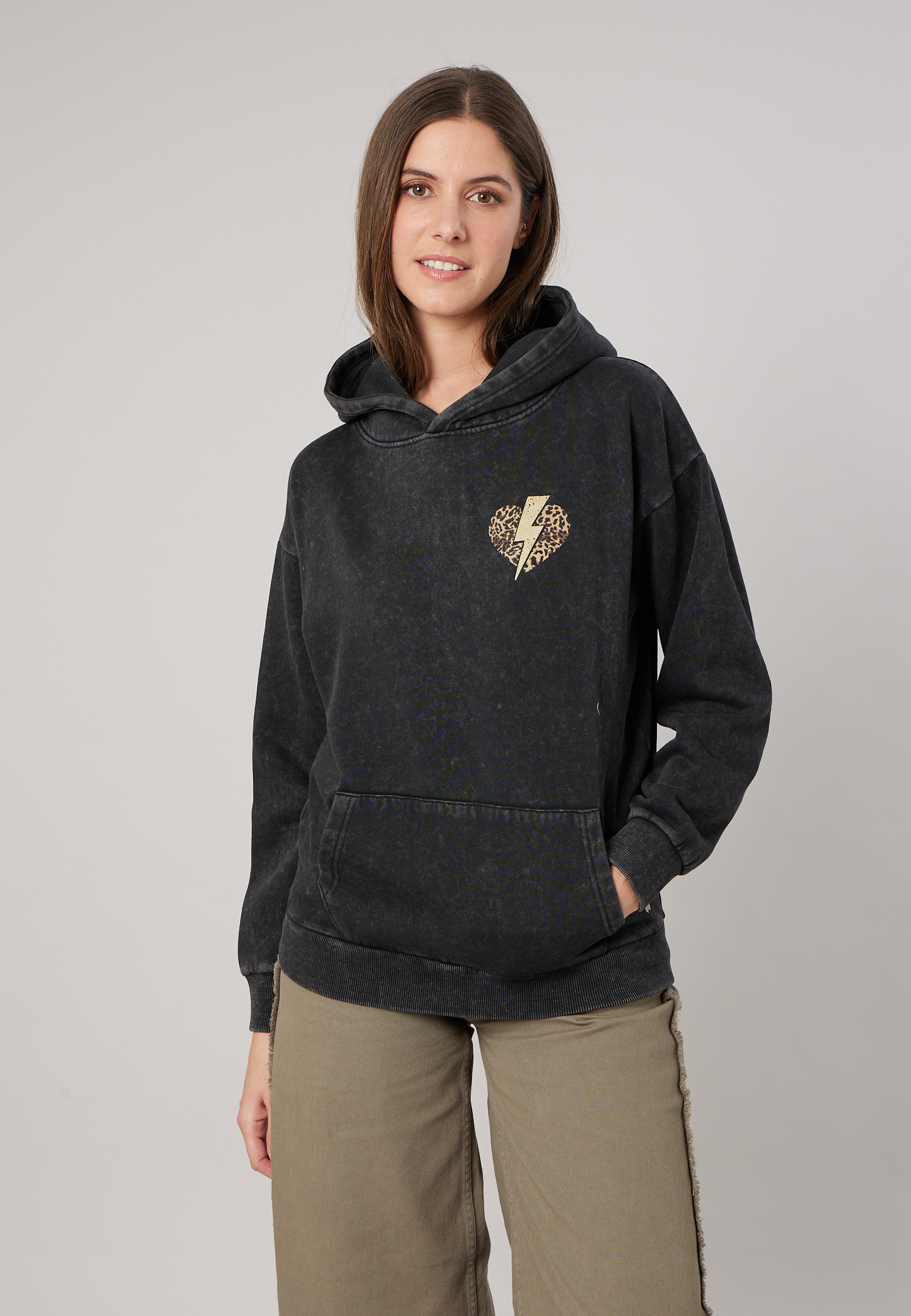 Sweat à capuche femme imprimé graphique dos NAMASTE, DEELUXE