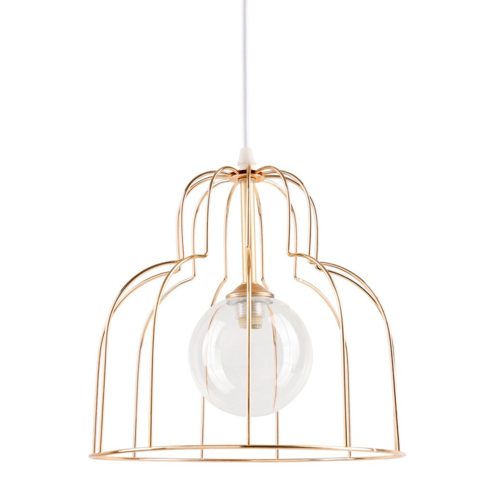 Suspension Métal Et Verre Alouette Dorée, DECORATIE