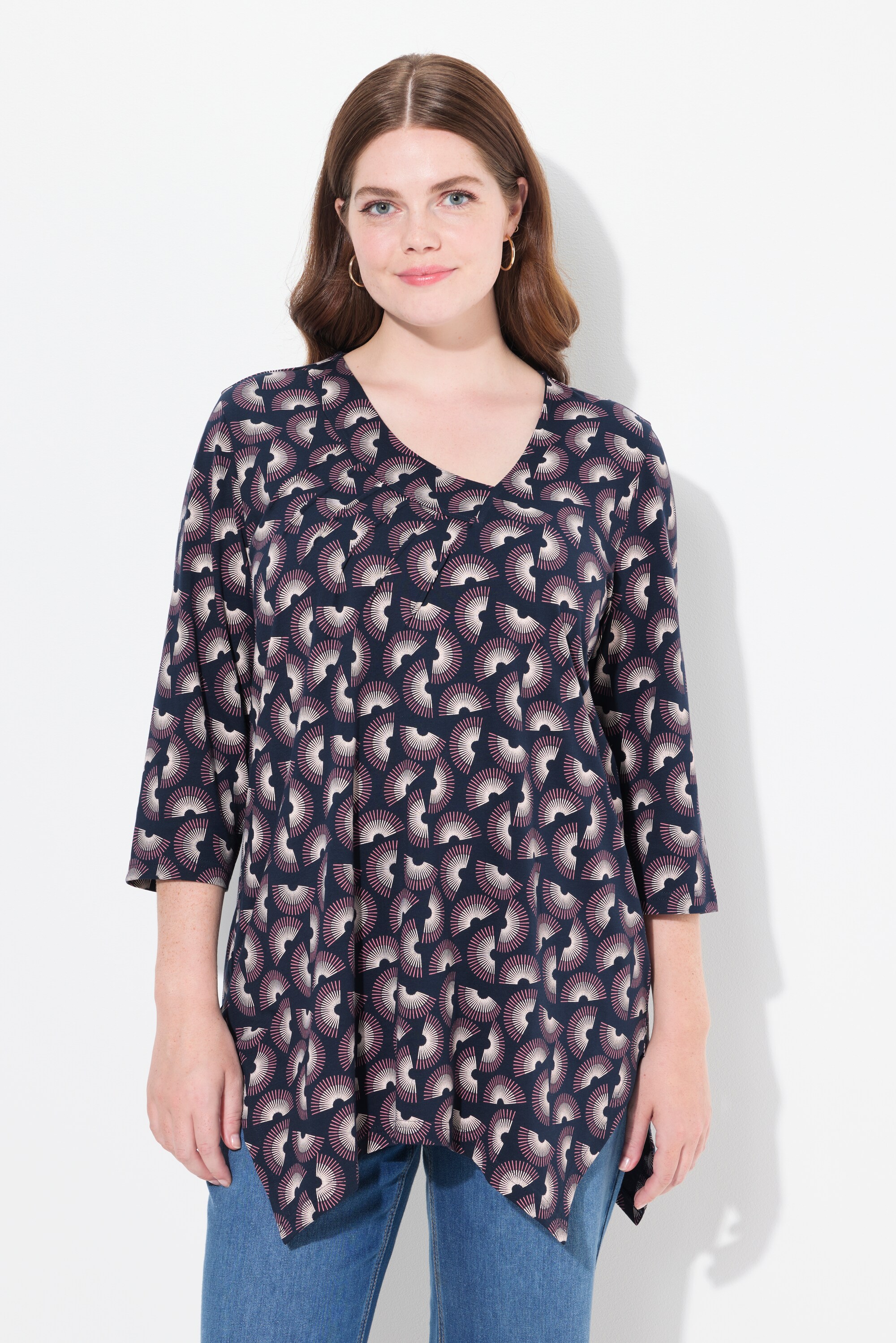 T-shirt long en coton bio, ULLA POPKEN