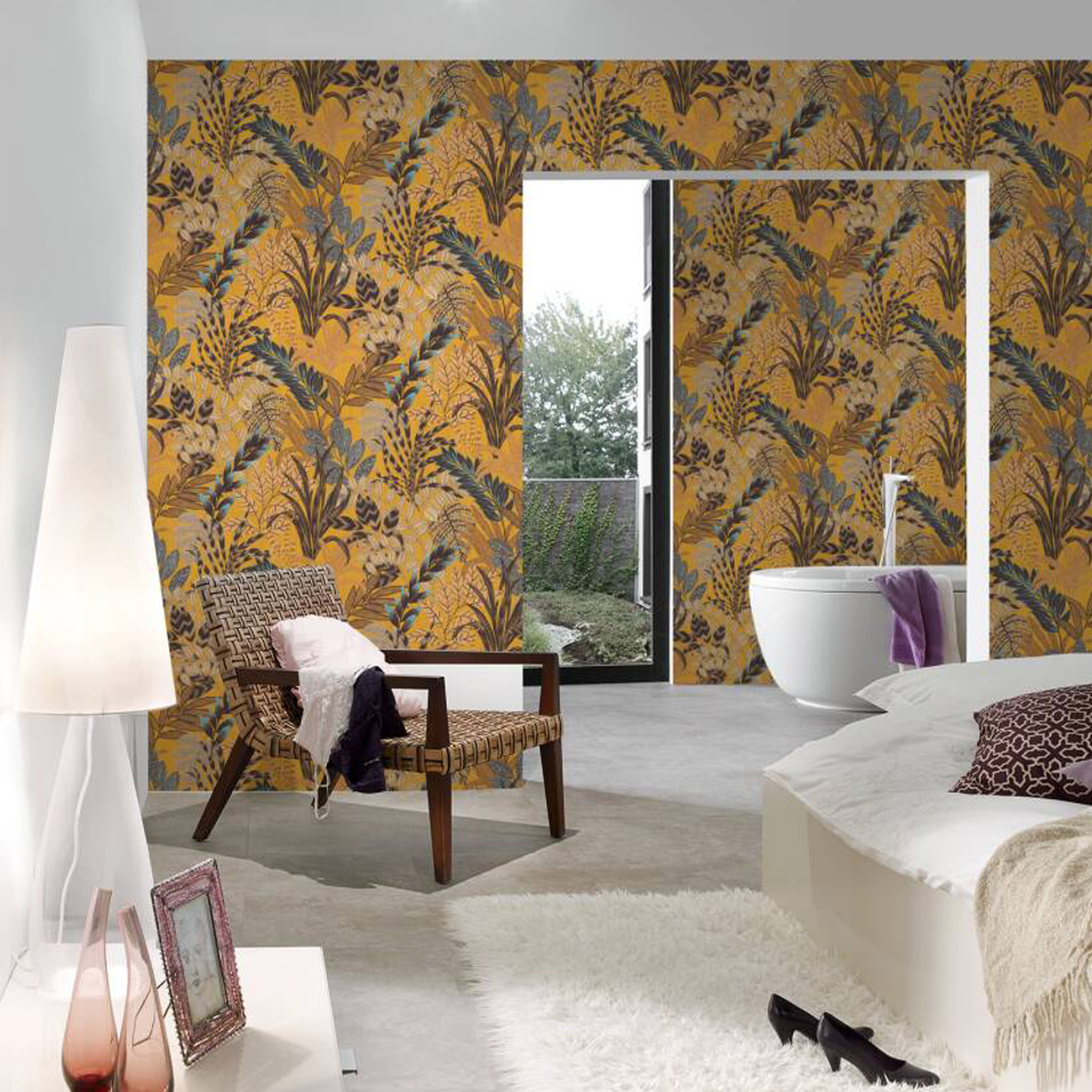 Papier peint en mur végétal, HOME MAISON