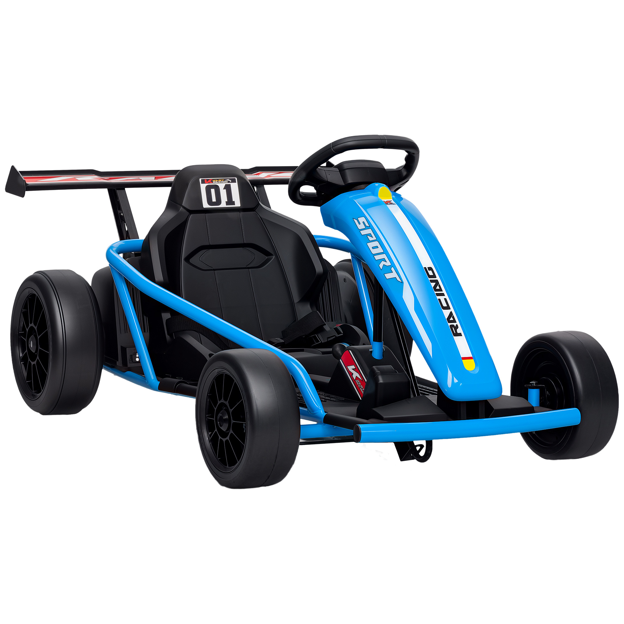 Kart électrique à conducteur assis PP Bleu, AIYAPLAY