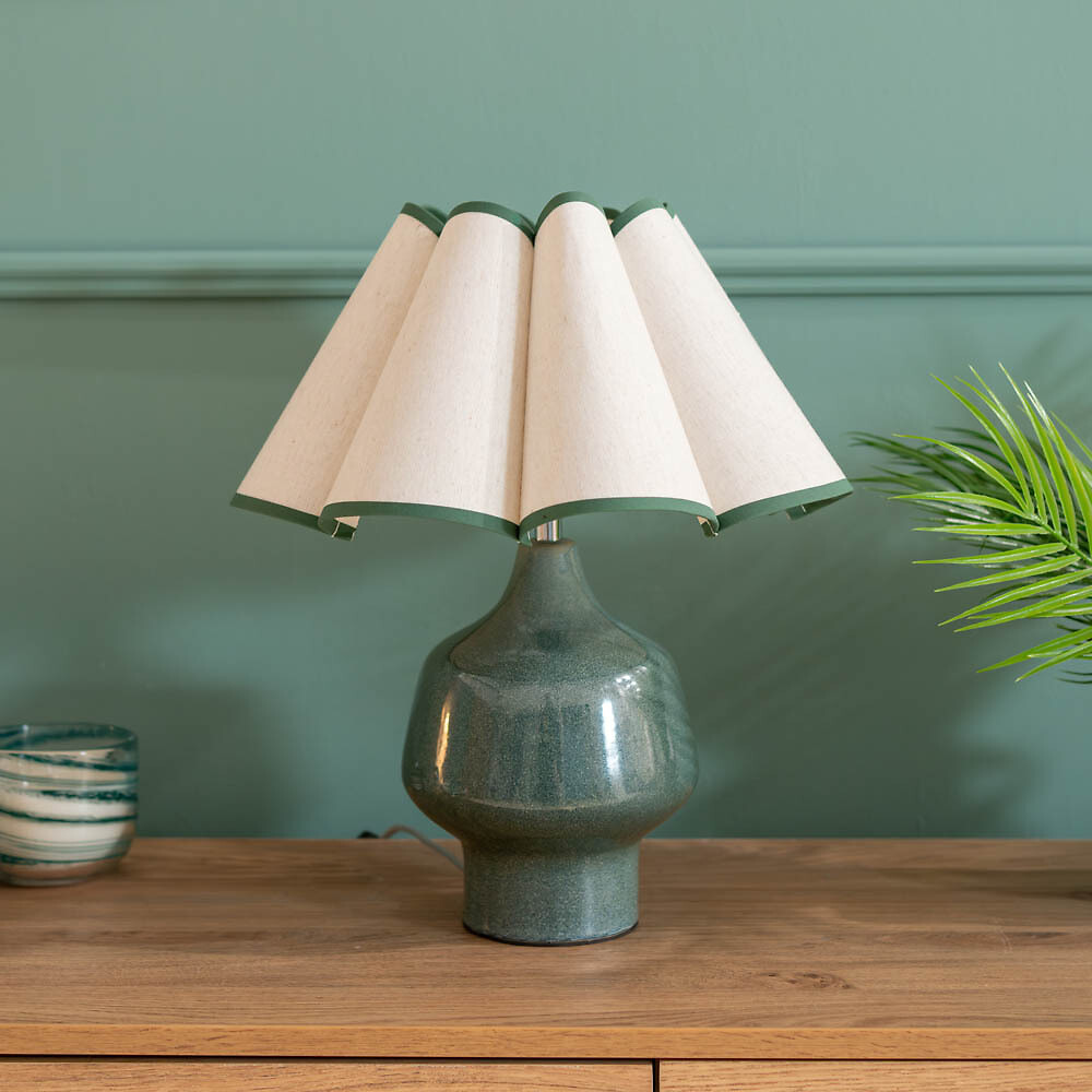 Jeri Green Ceramic Table Lamp, SO'HOME