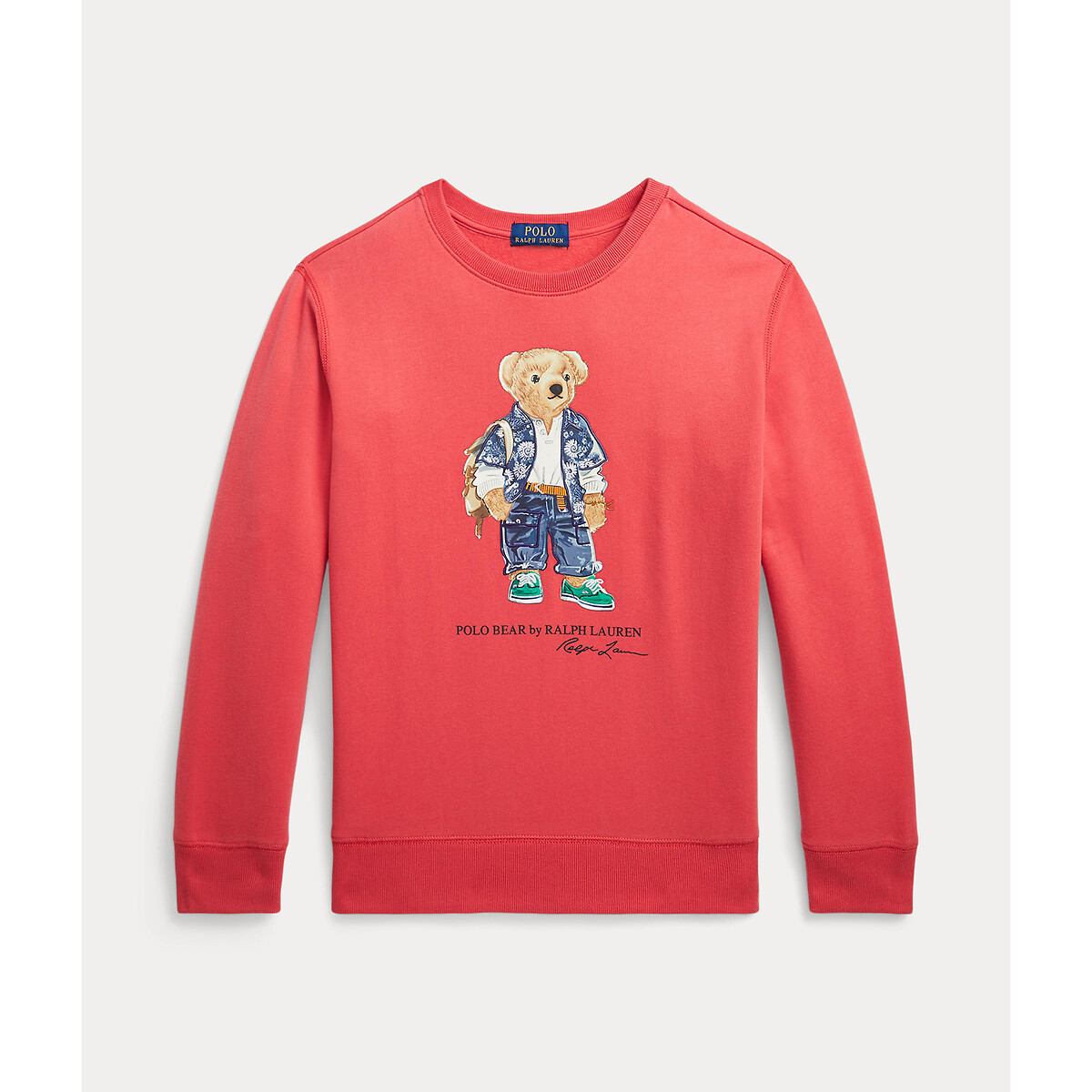 Image of Polo Bear Sweatshirt in Cotton Mix with Crew Neck