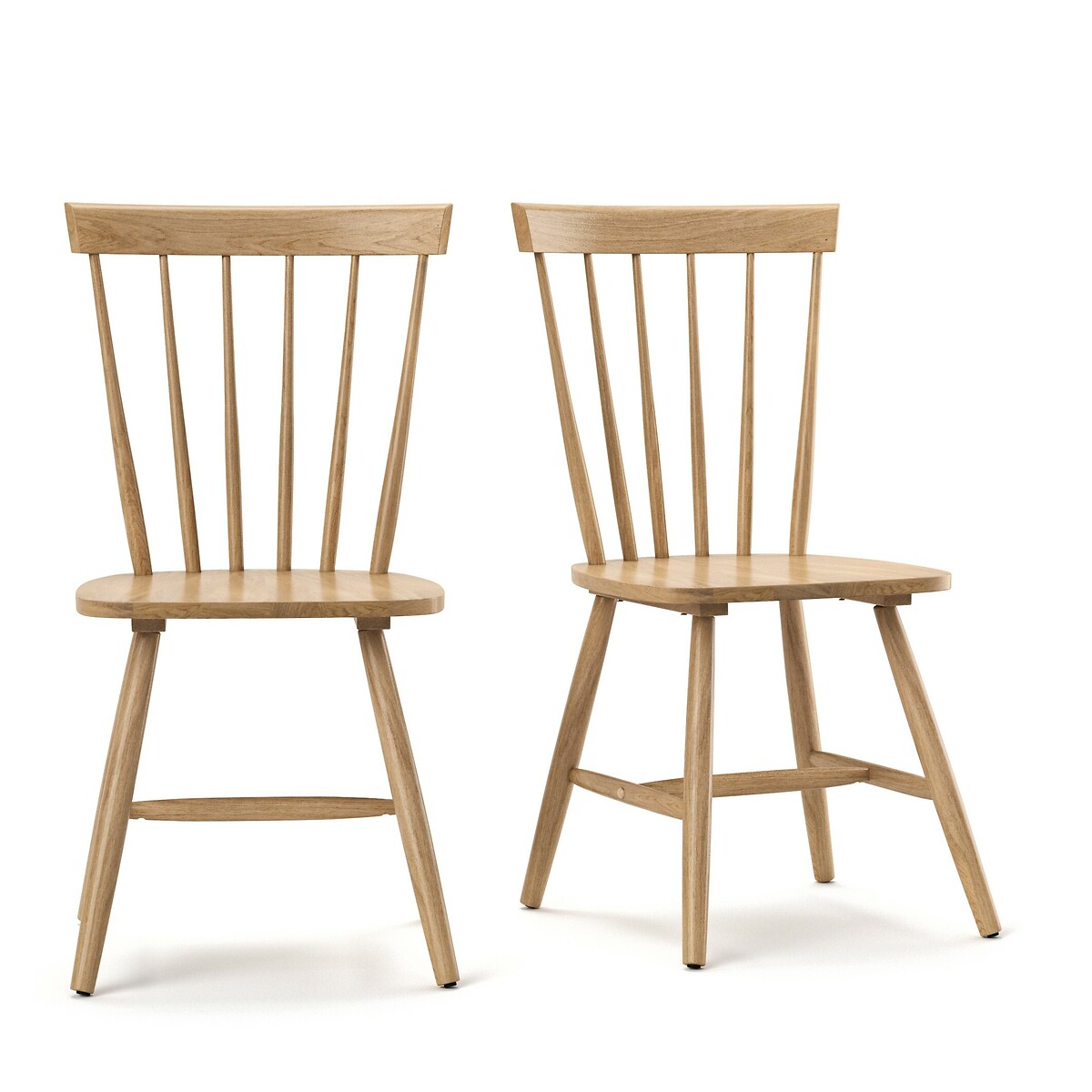schoonmaken balans kwaliteit Set van 2 stoelen met spijlen in massief hevea, jimi La Redoute Interieurs  | La Redoute