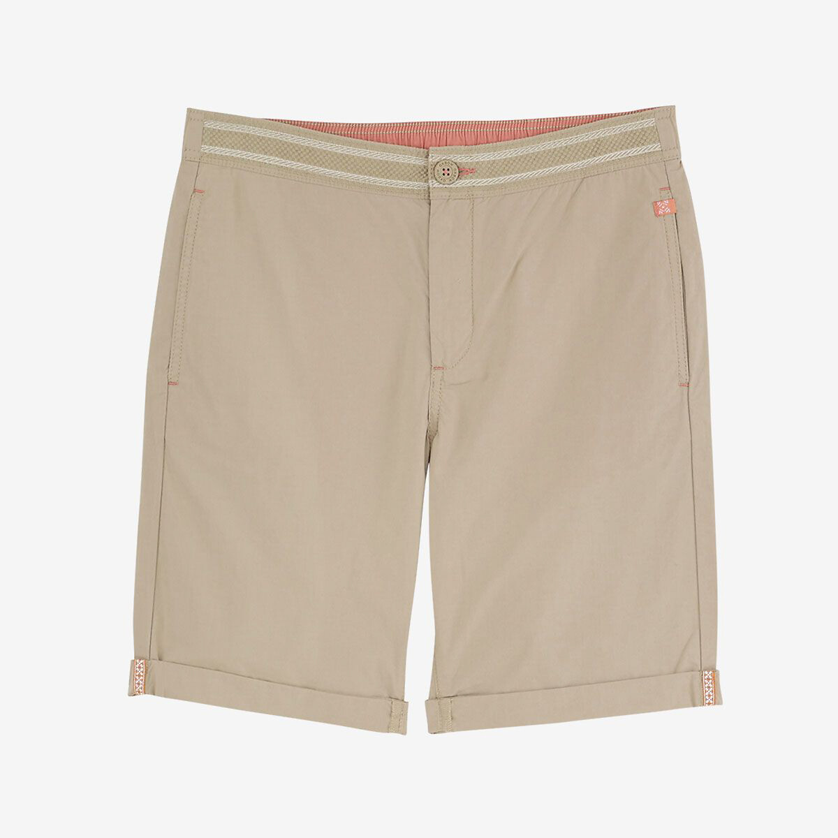 Plain Cotton Bermuda Shorts