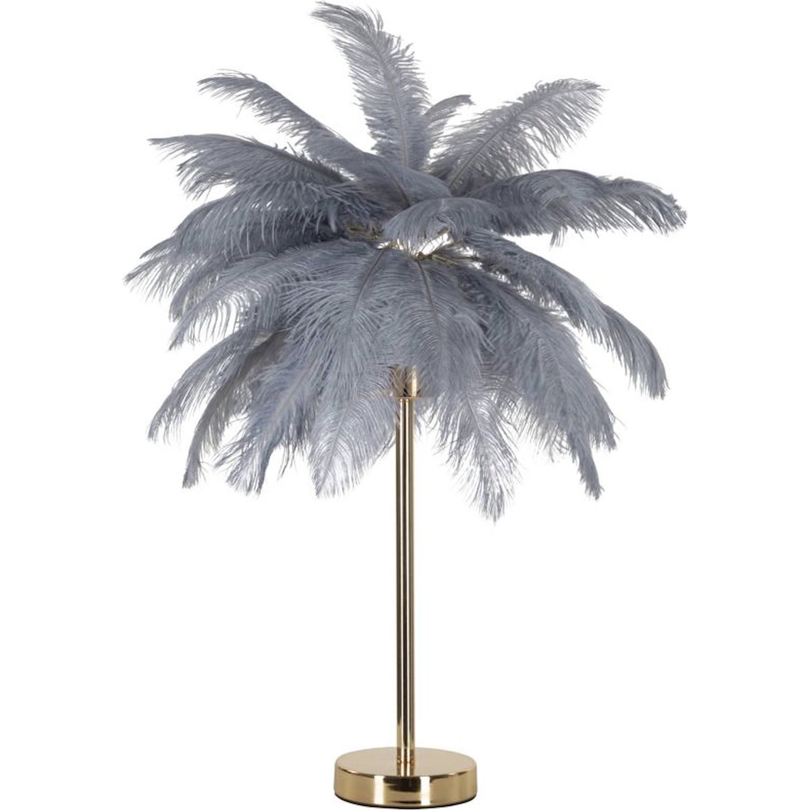 Lampe à poser palmier abat-jour plumes GLAM, RECOLLECTION