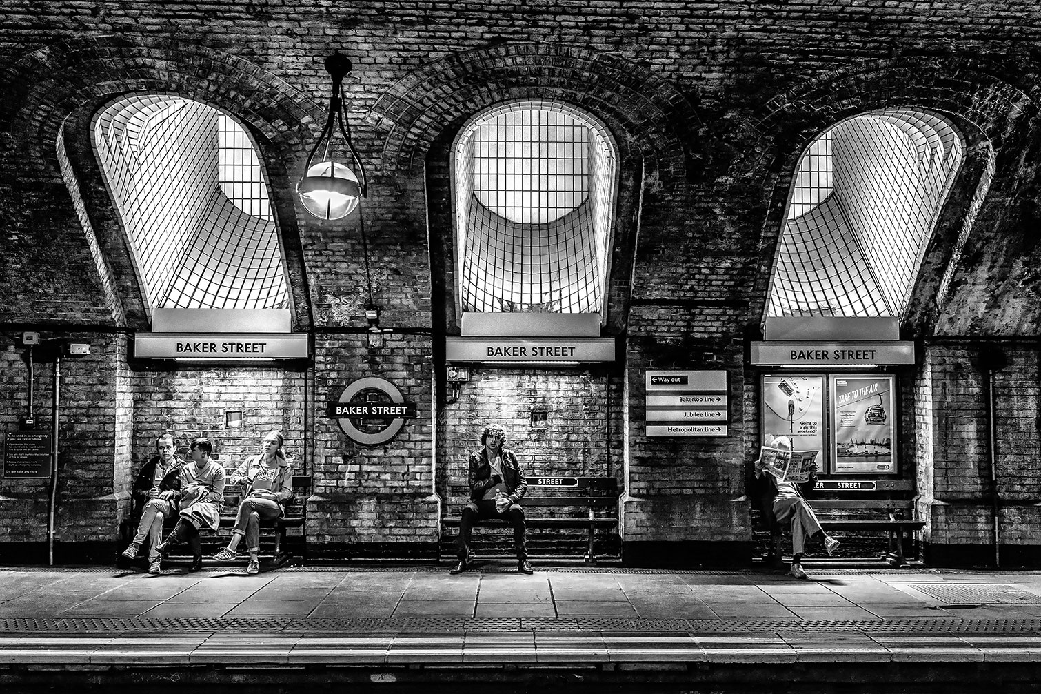 Tableau noir et blanc baker street, HEXOA