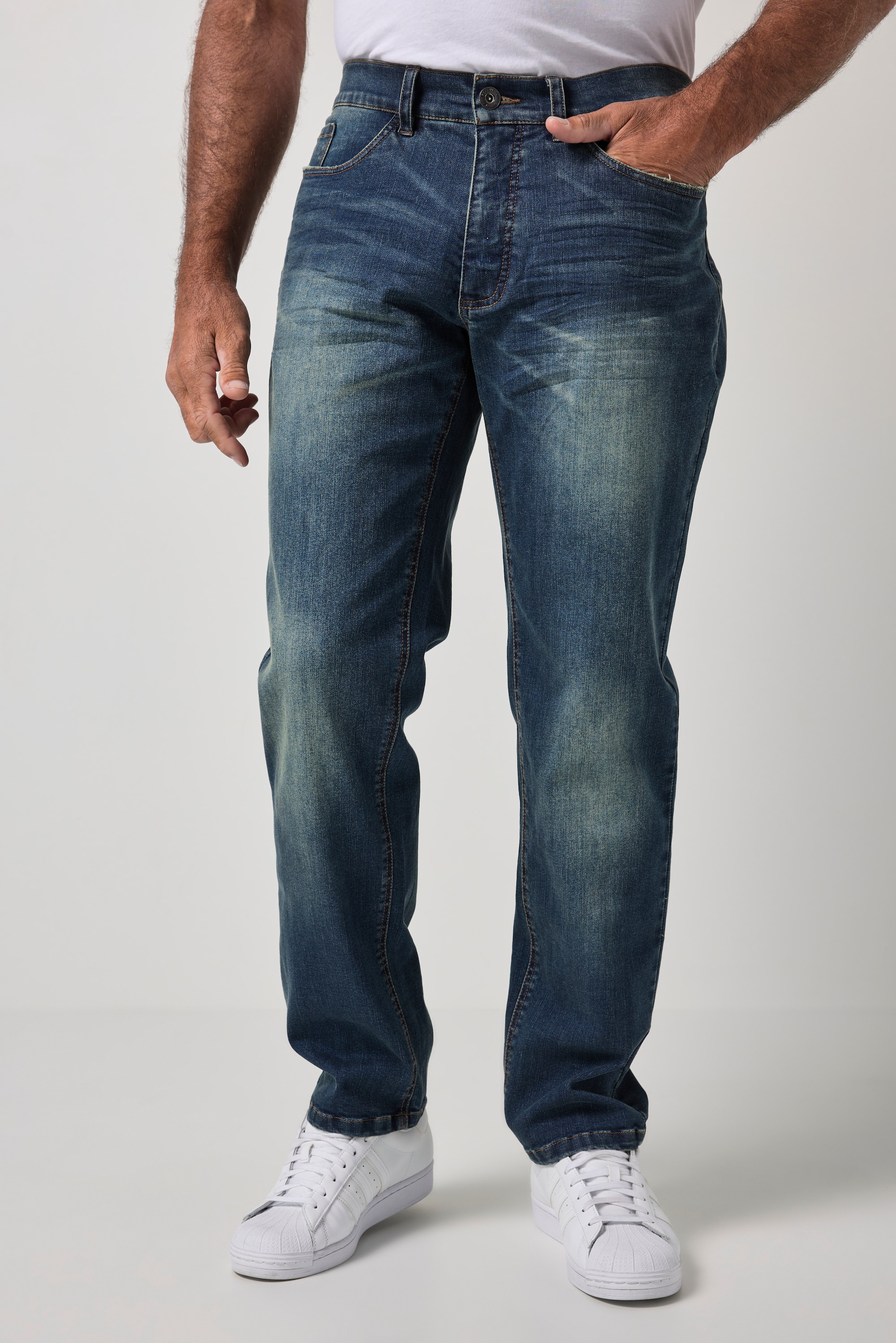 Jean esprit vintage 5 poches, tissu denim, JP1880
