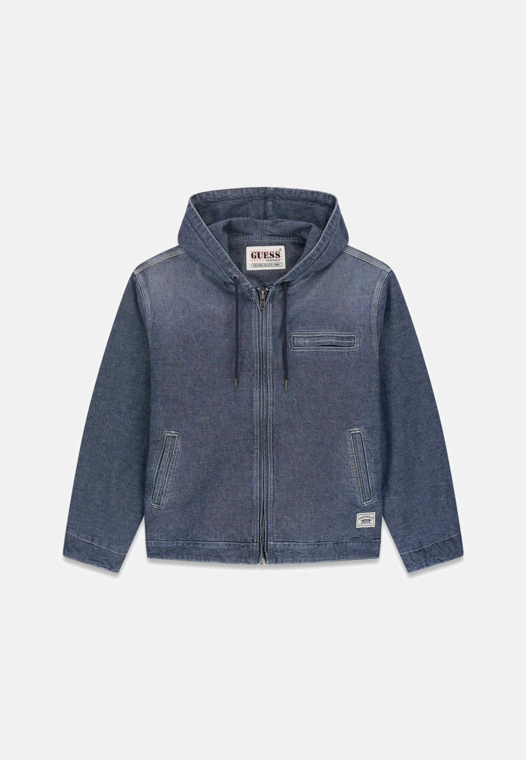 Veste En Jean À Capuche, GUESS