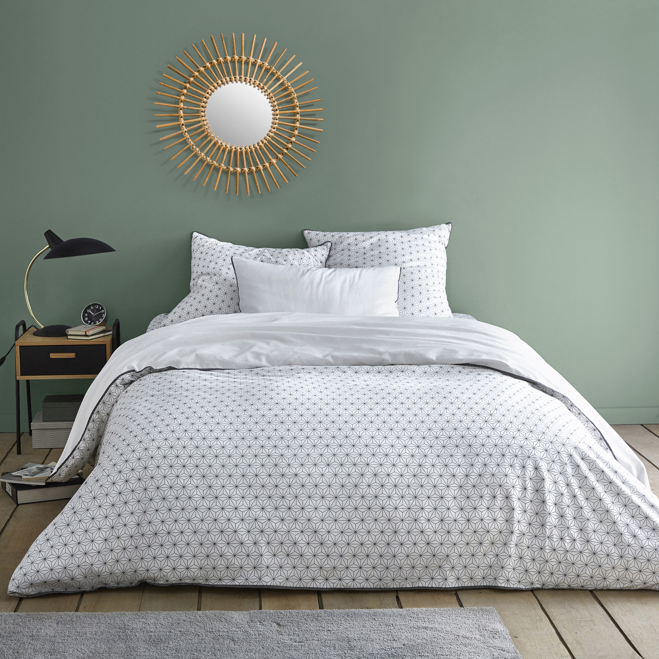 Nordic Geometric Cotton Duvet Cover, What Is The Measurement Of A Queen Duvet Cover
