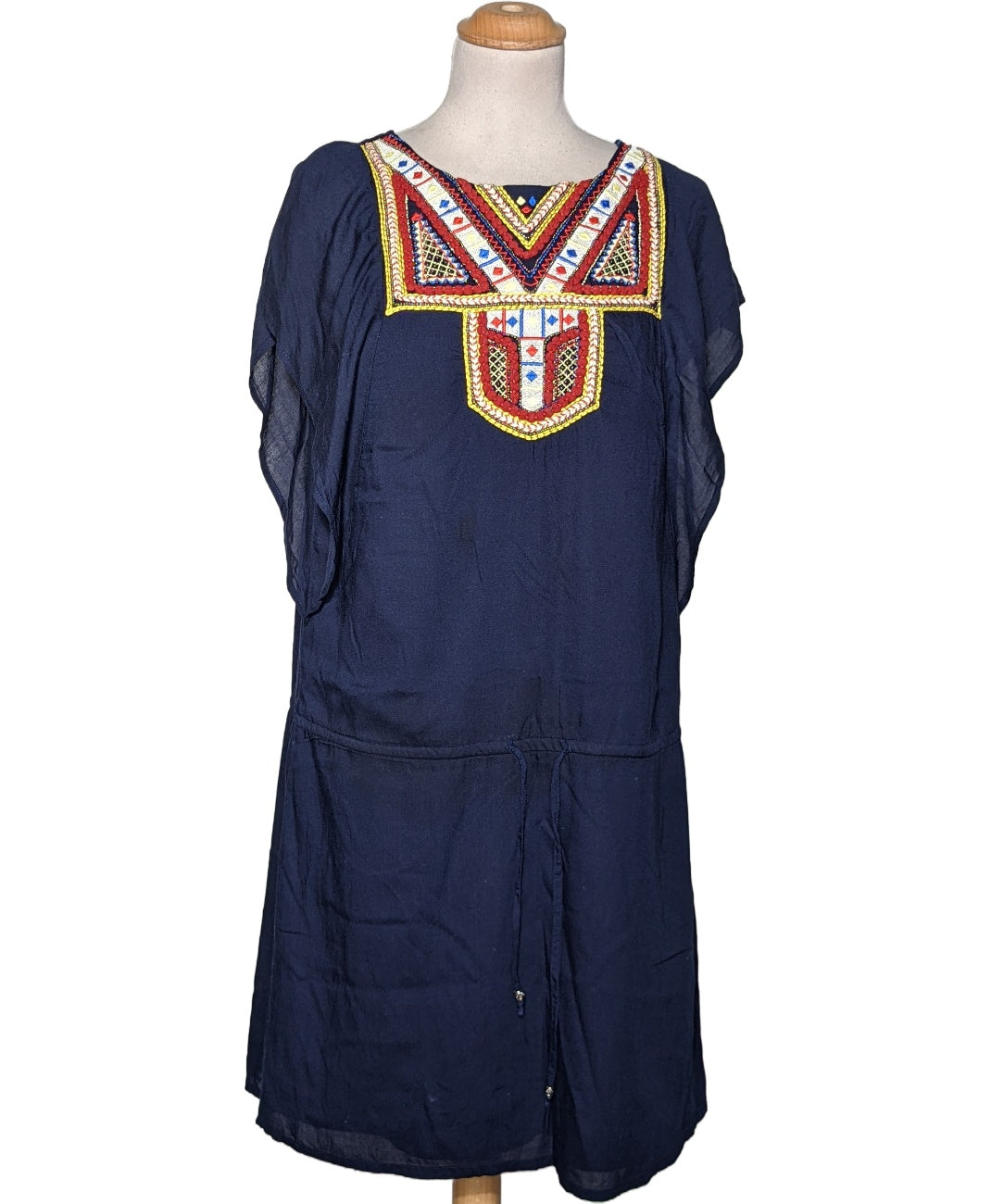 Robe Promod Taille M - Bleue, Longueur Genou, Style évasé - Occasion Très Bon état
