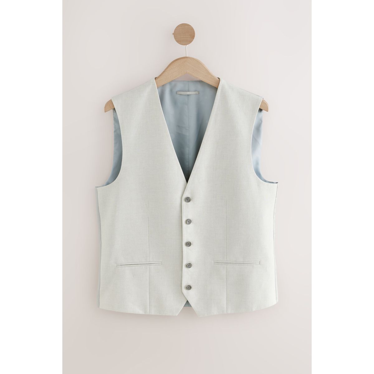 Gilet de costume en lin texturé, NEXT