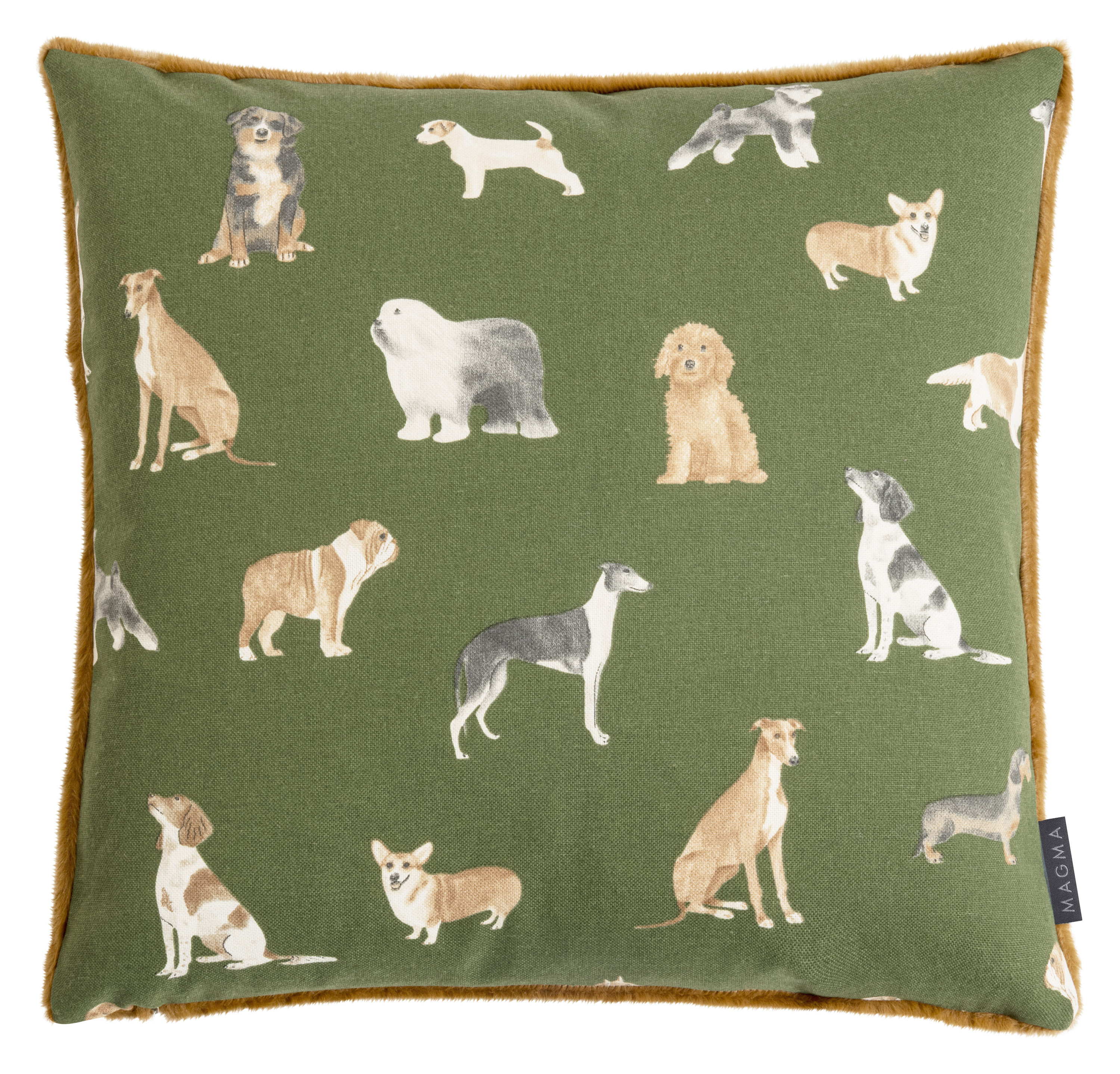 Housse de coussin motif chien DOG MIX, MAGMA HEIMTEX