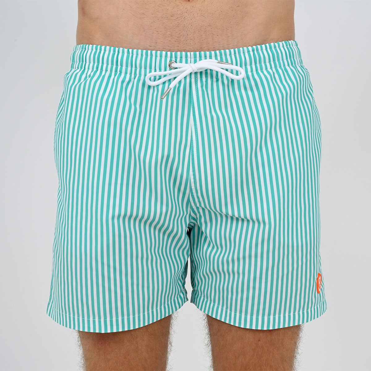Short de bain L'Immergé aqua rayé, VENDREDI