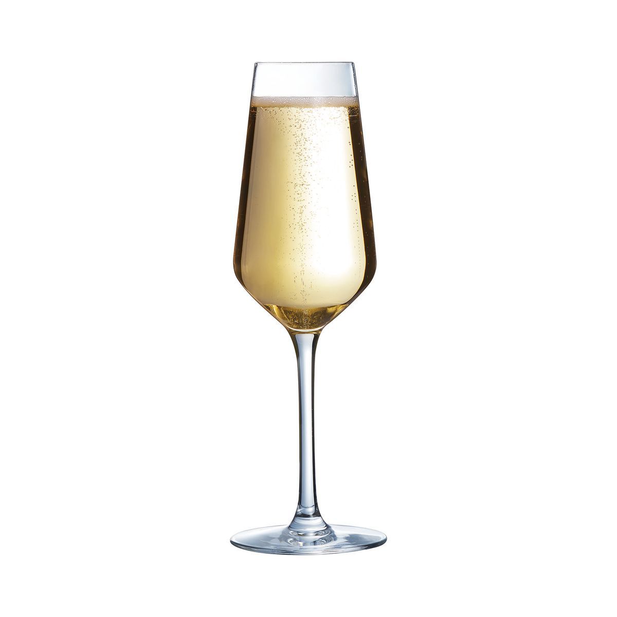 Lot de 6 flûtes à champagne en verre - 235ml – Transparent