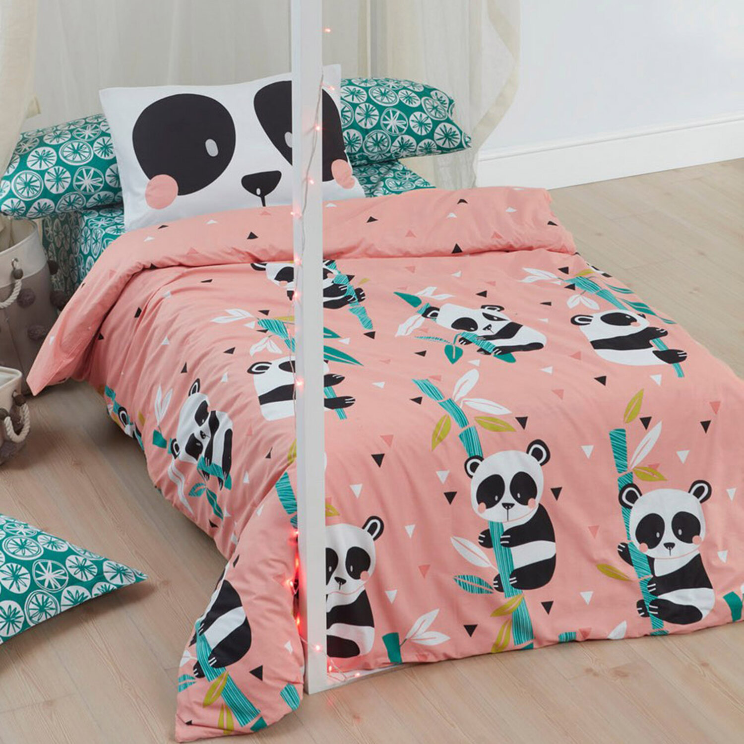Parure de lit enfant polycoton panda, Panida, C DESIGN HOME TEXTILE
