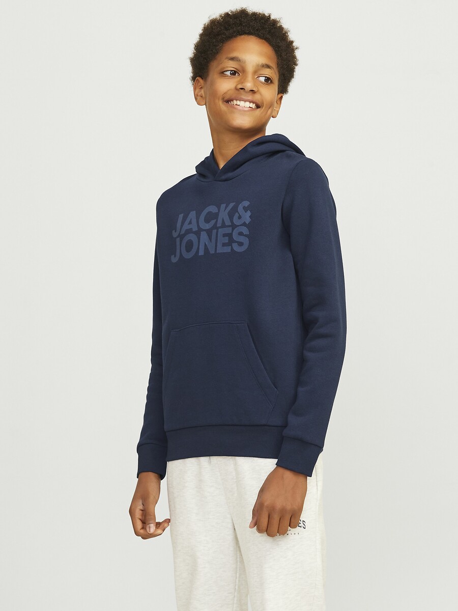 Sweat capuche avec logo en molleton, JACK & JONES JUNIOR