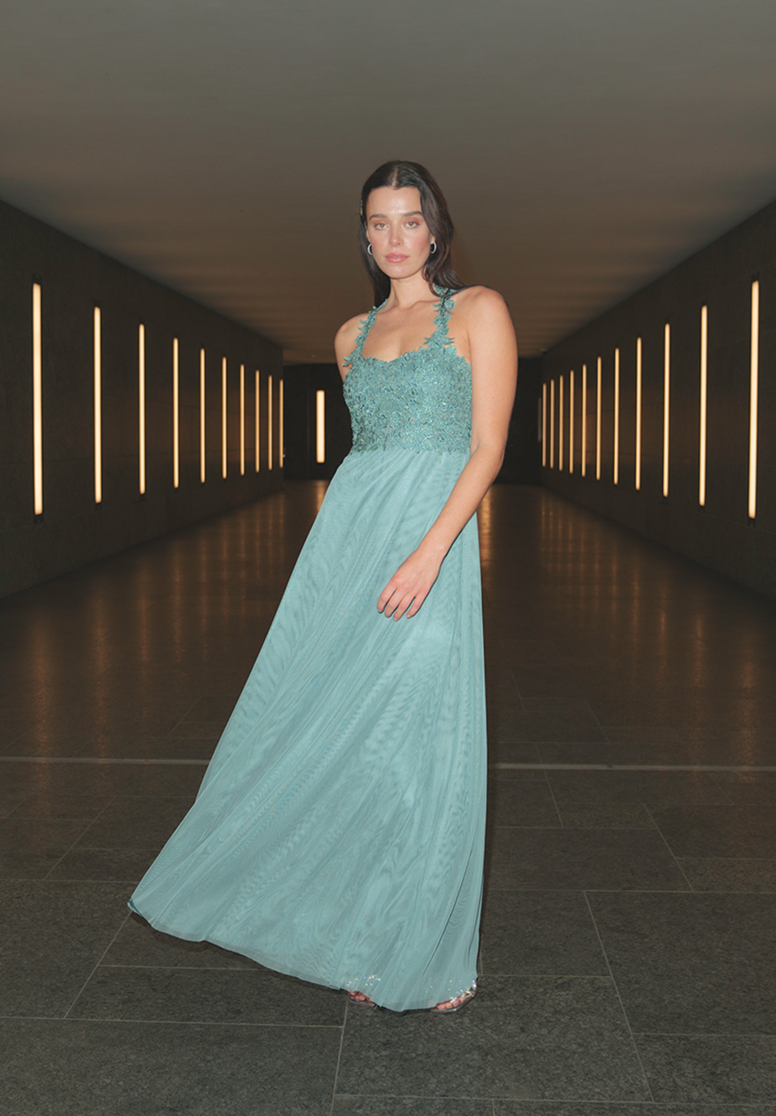 Robe Décontractée Just Taylor - Taille 14W, Verte/bleu Marine, Triangle, Occasion