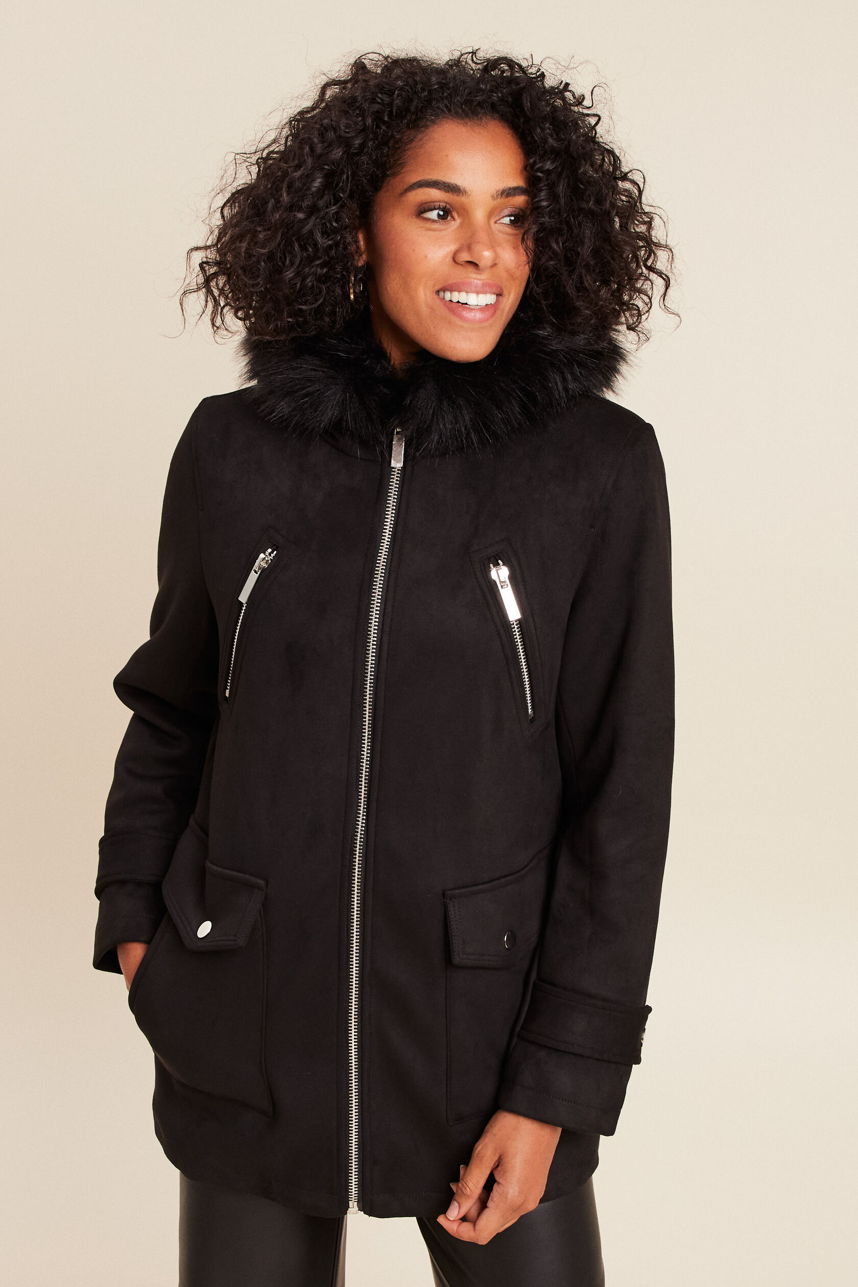 Manteau cintré mi-long à capuche, BREAL