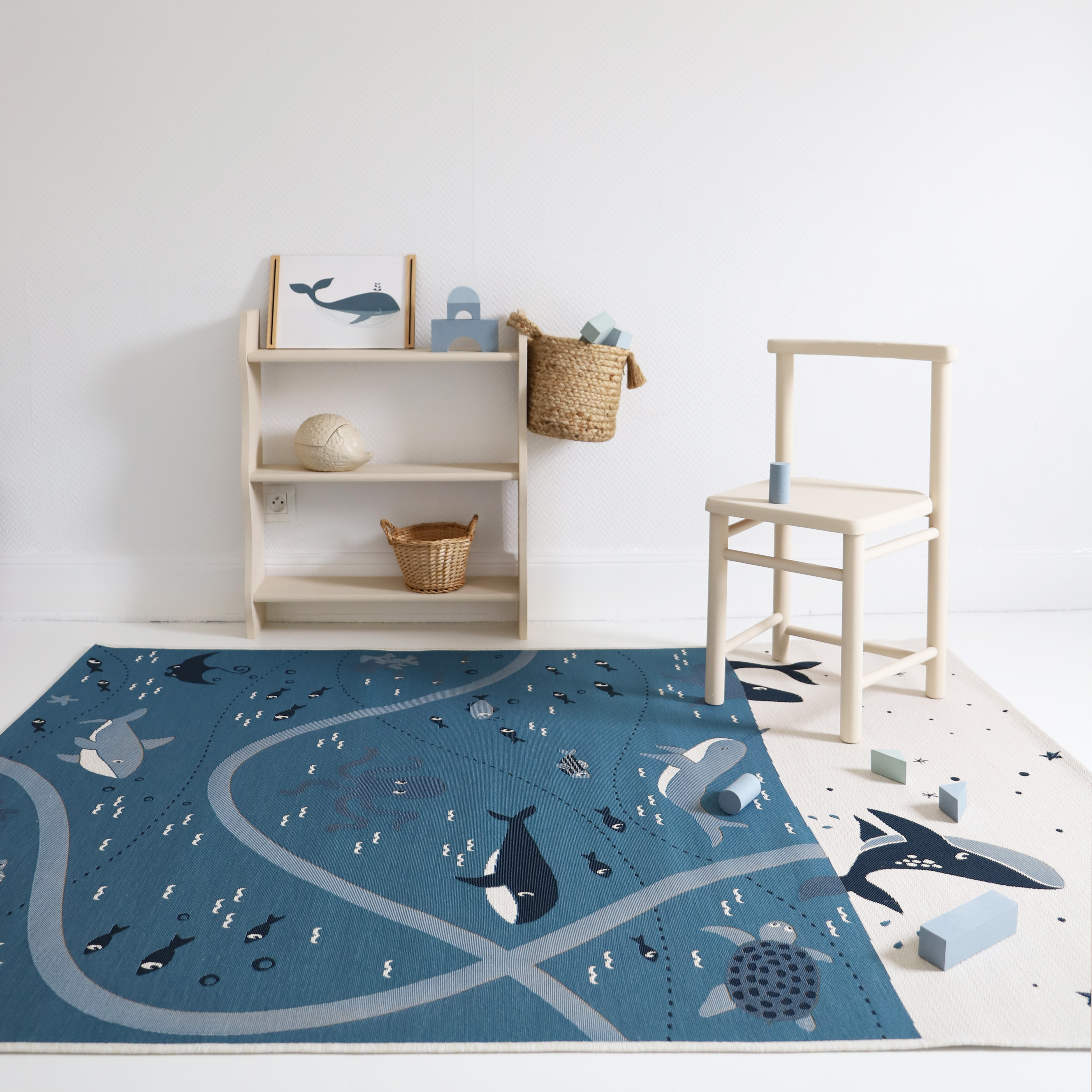 Tapis de jeu enfant indoor & outdoor DEEP BLUE, NATTIOT