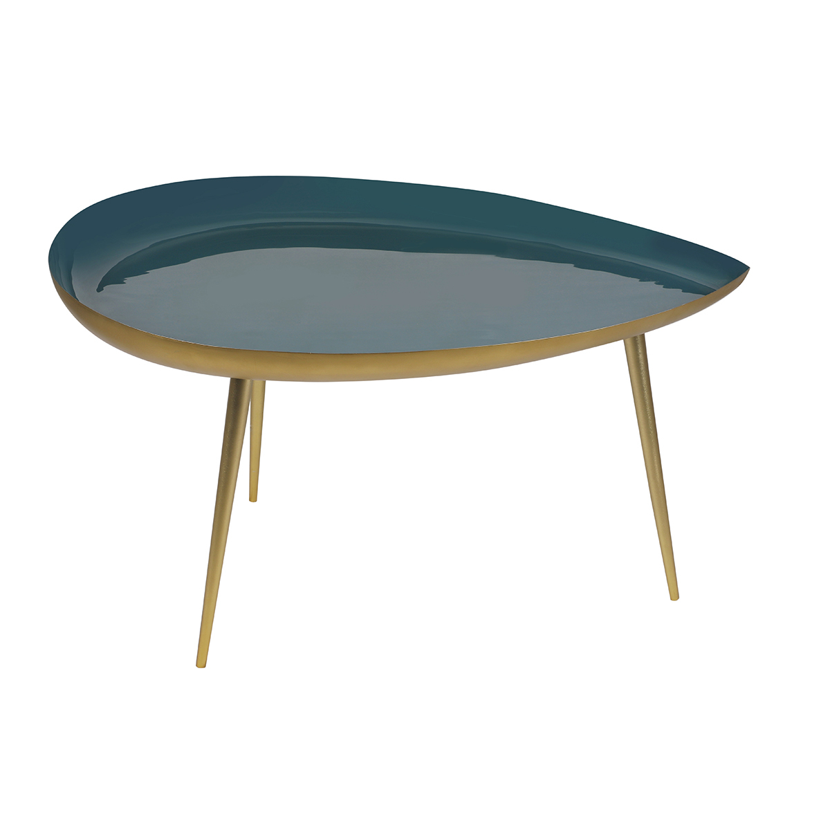 Table basse design en acier laqué L80 cm DROP, MILIBOO