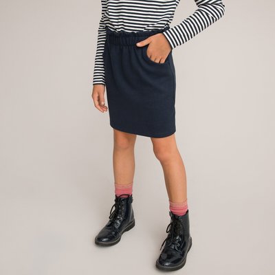 Cotton Mix Straight Skirt with Elasticated Waist, 3-12 Years LA REDOUTE COLLECTIONS
