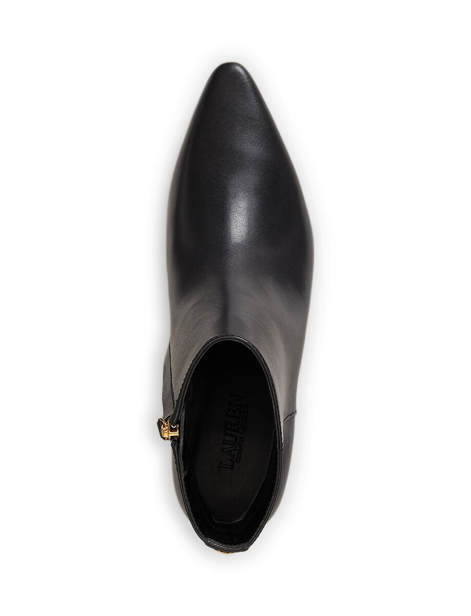 Lauren Ralph Lauren Botines de punta con tacón kitten de piel, FRANCESCA — photo 4