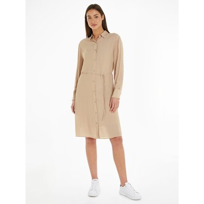 Mid-Length Shirt Dress with Tie-Waist TOMMY HILFIGER
