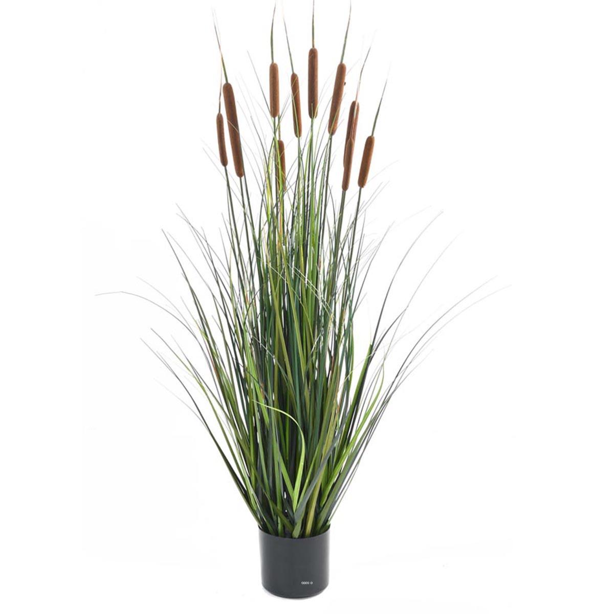 Graminée Verte en pot factice plante eau, ARTIFICIELLES