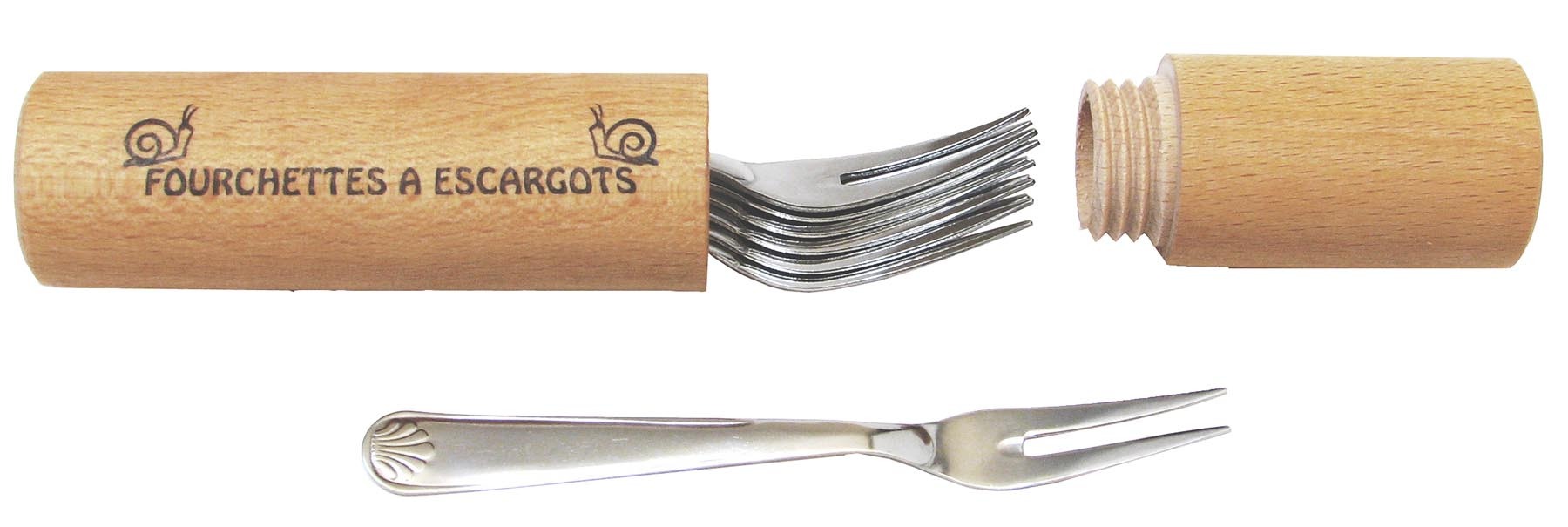 Set De 6 Fourchettes À Escargots Avec Fourreau, ROGER ORFEVRE