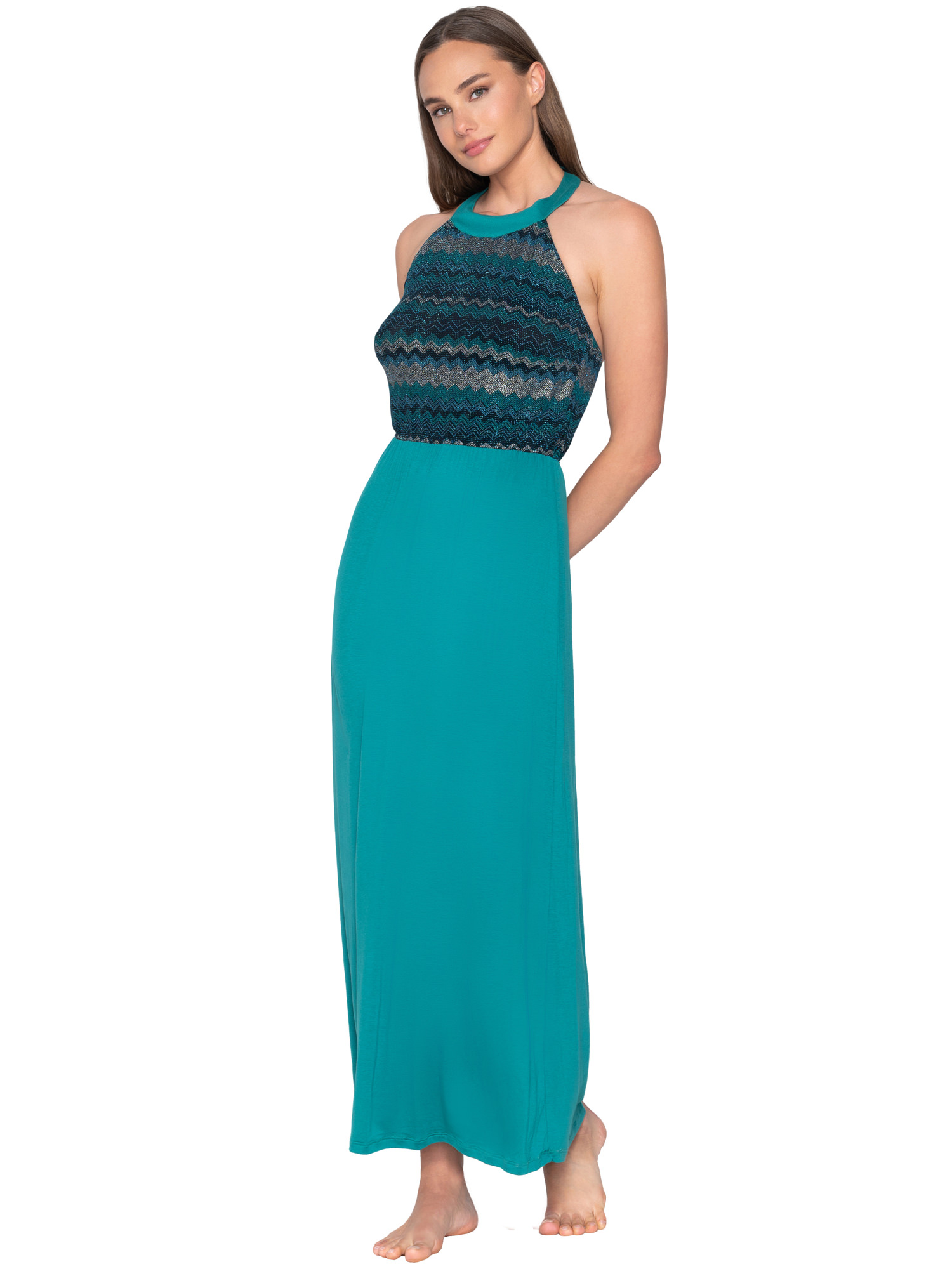 Robe longue estivale dos nu Topaz, LUNA SPLENDIDA