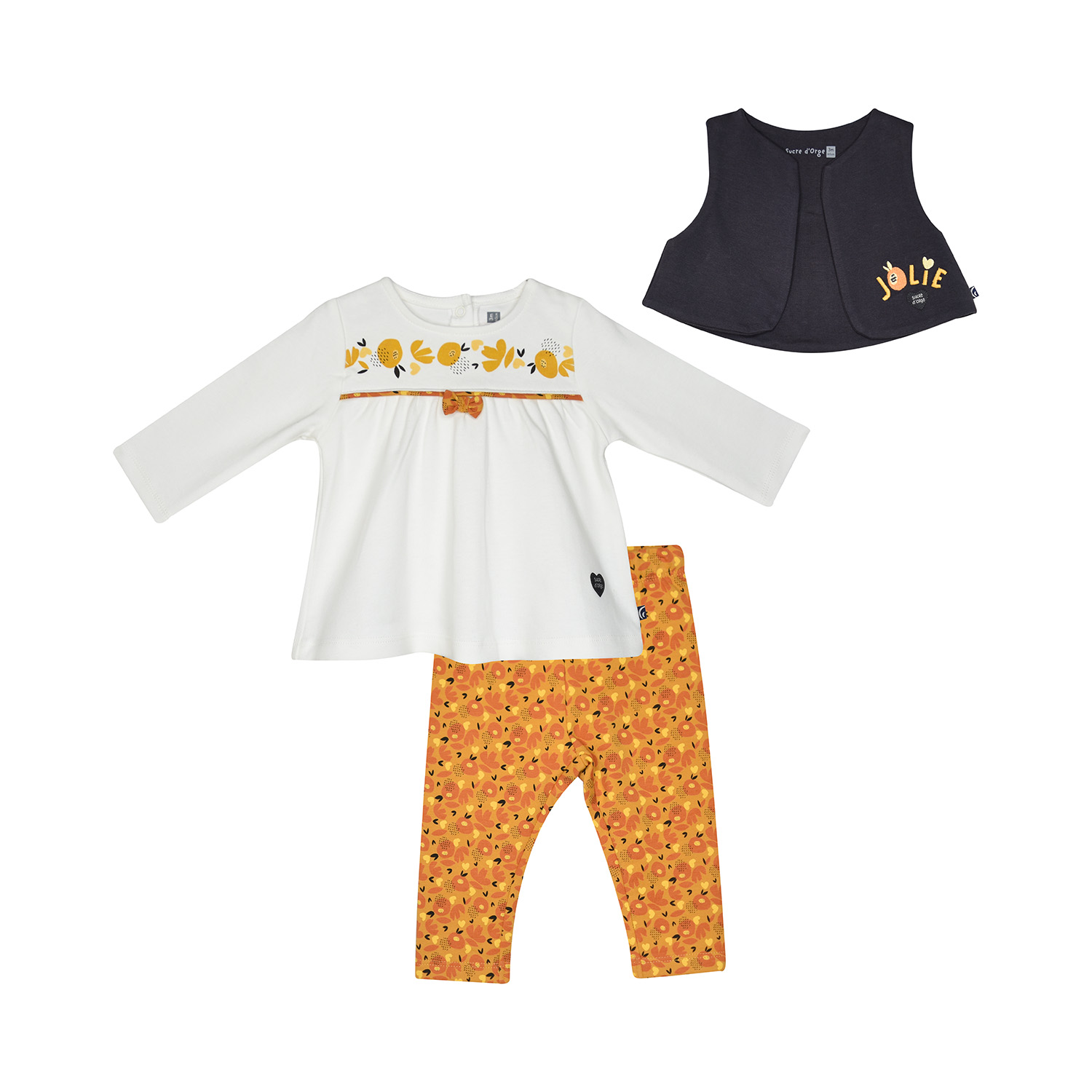 Tshirt legging gilet ss manches jil, SUCRE D'ORGE