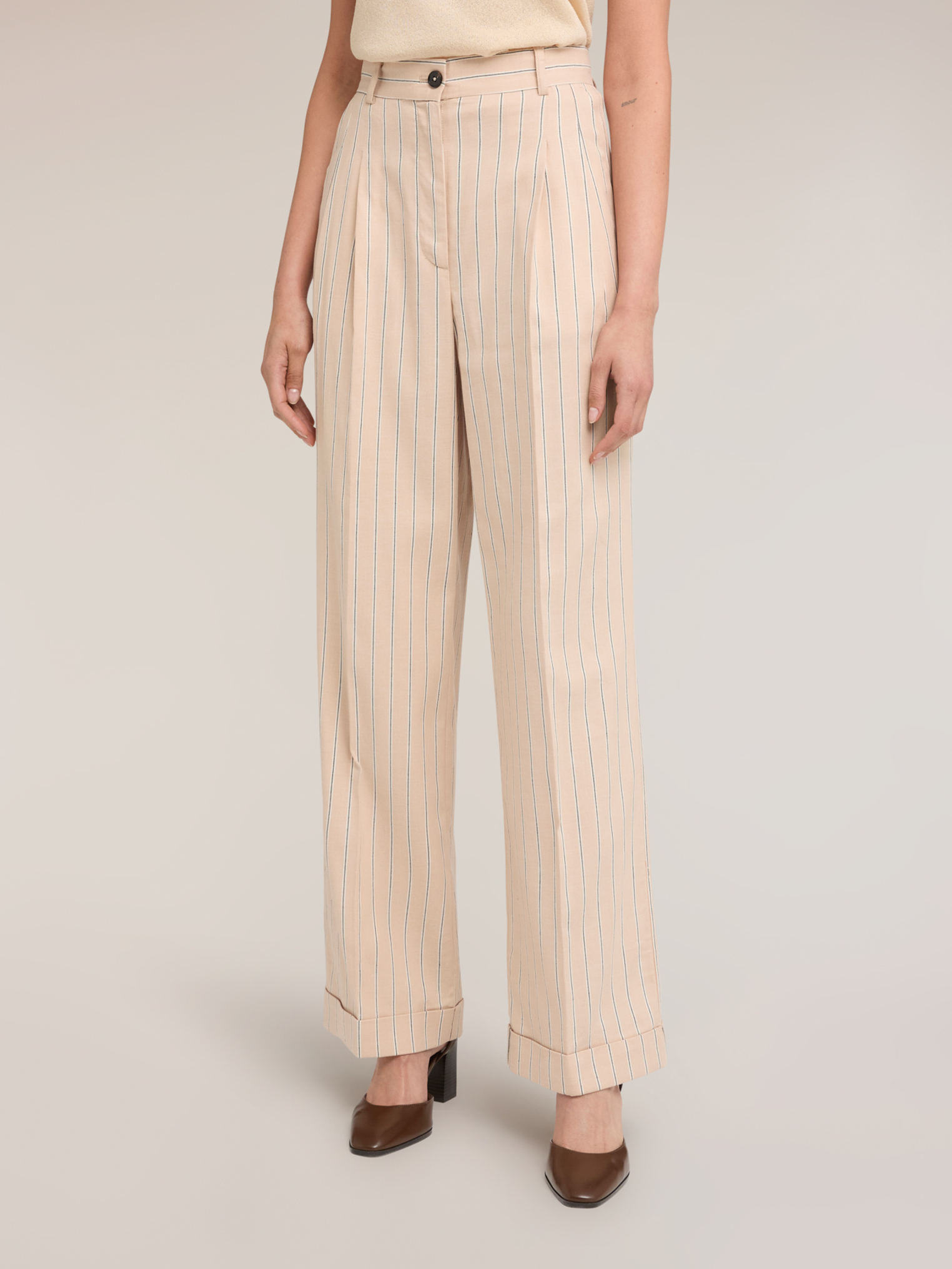 Pantalon palazzo à rayures, MOTIVI