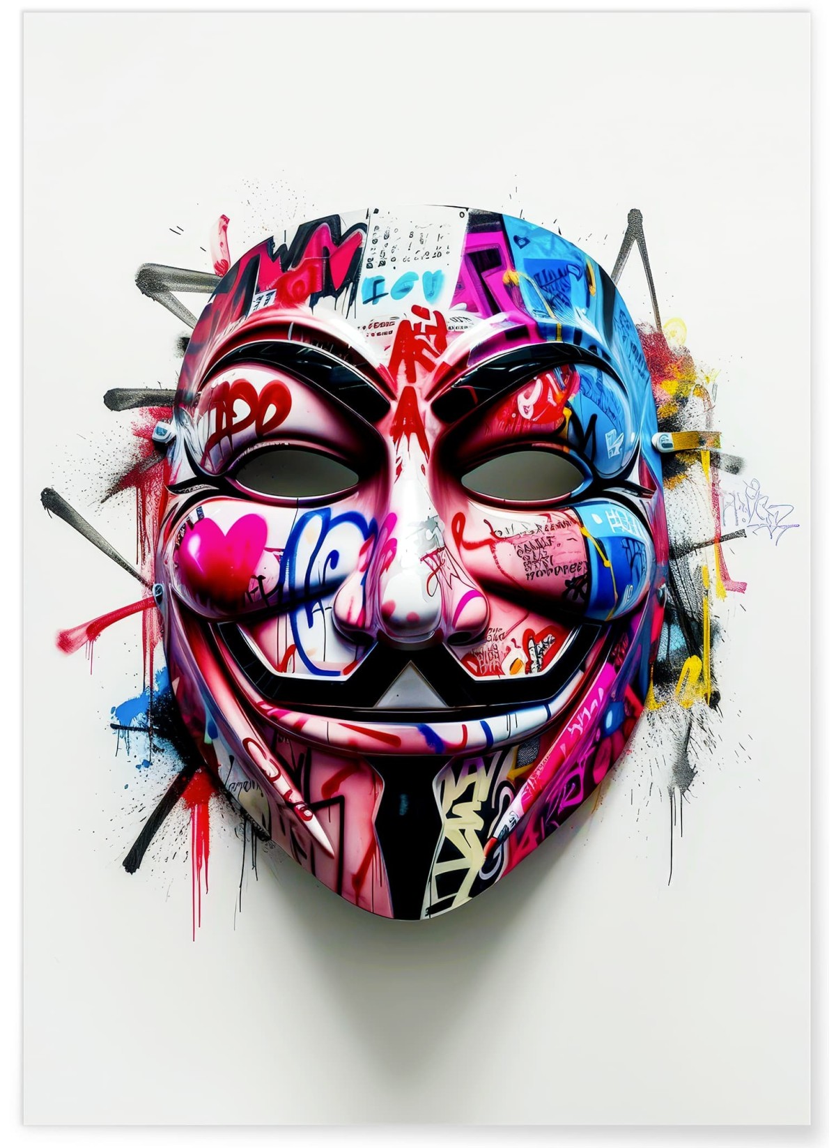 Affiche Masque Graffiti Pop Art, L'AFFICHERIE